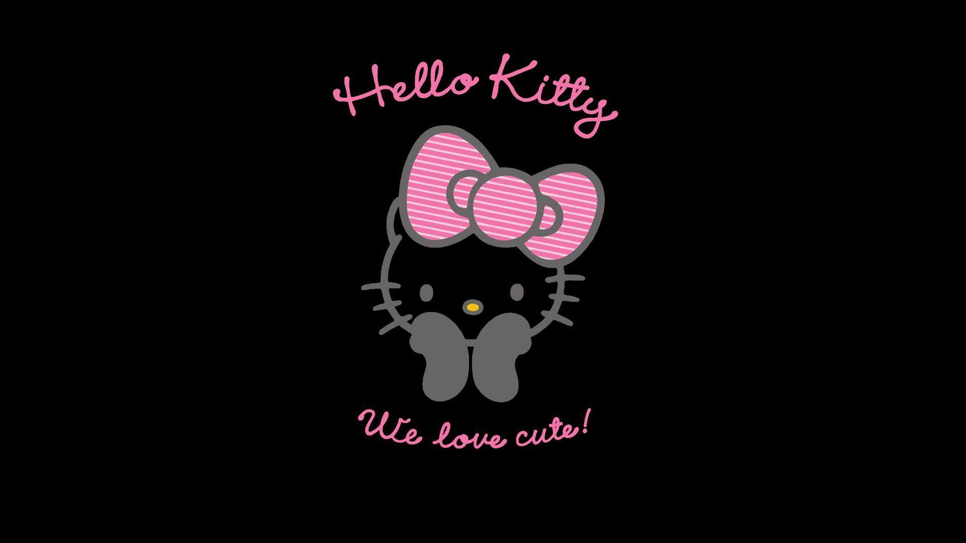 Hello Kitty Black Wallpaper For Iphone