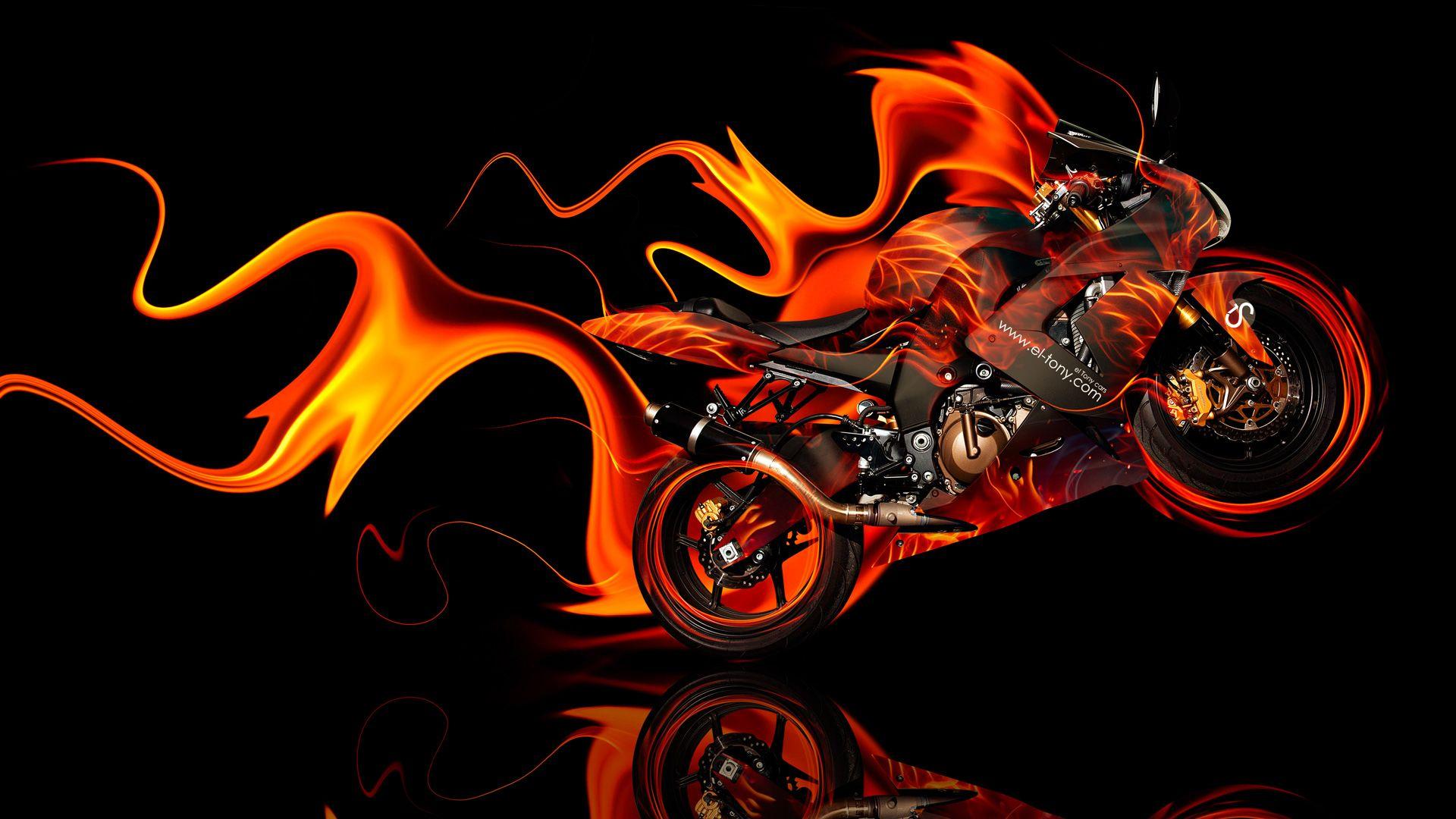 Fire Bike Wallpapers Wallpaper Cave
