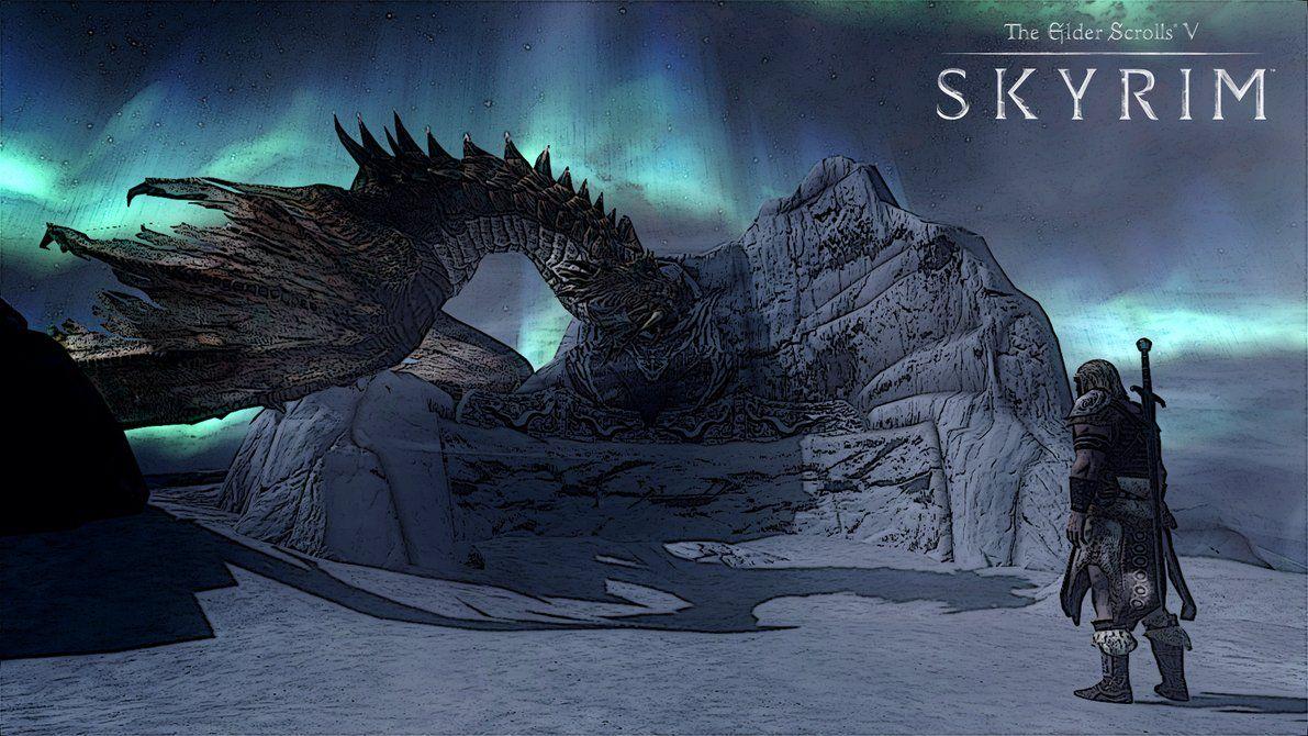Skyrim Paarthurnax Wallpapers Wallpaper Cave