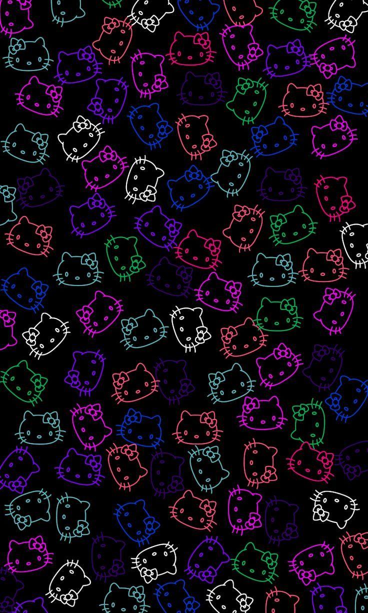 Wallpapers Hello Kitty Hitam Pink Wallpaper Cave