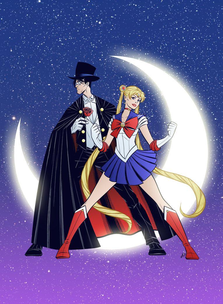 Sailor Moon And Tuxedo Mask Wallpapers Wallpaper Cave