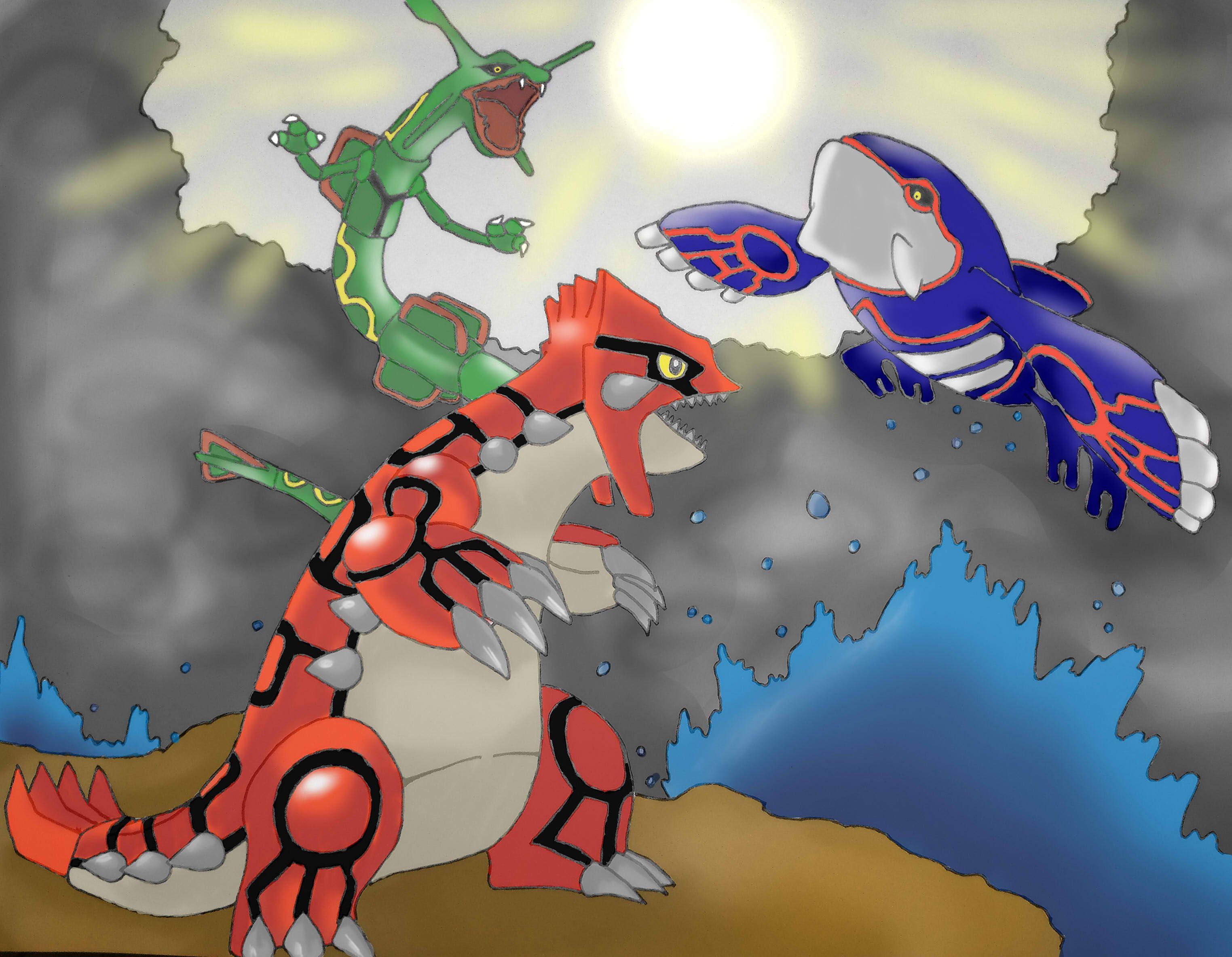 Groudon Kyogre And Rayquaza Wallpaper