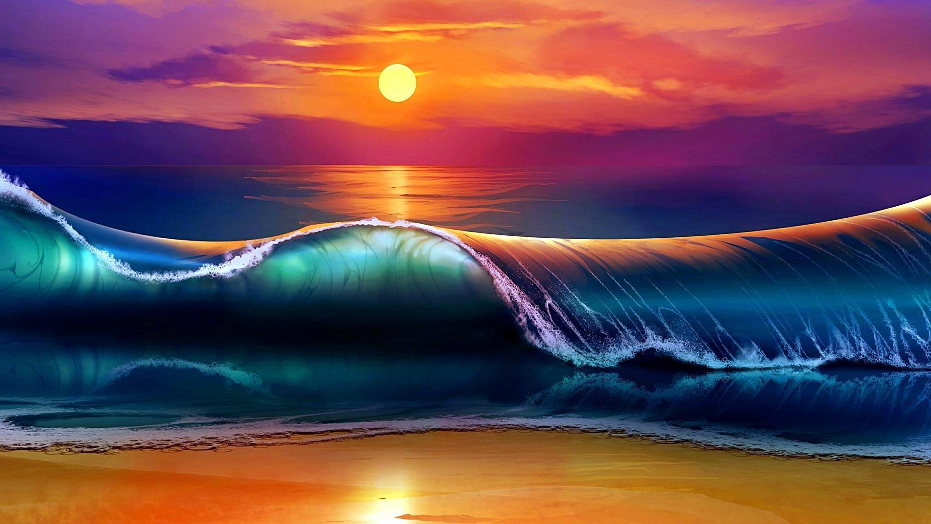 Sunset Art Wallpapers Wallpaper Cave