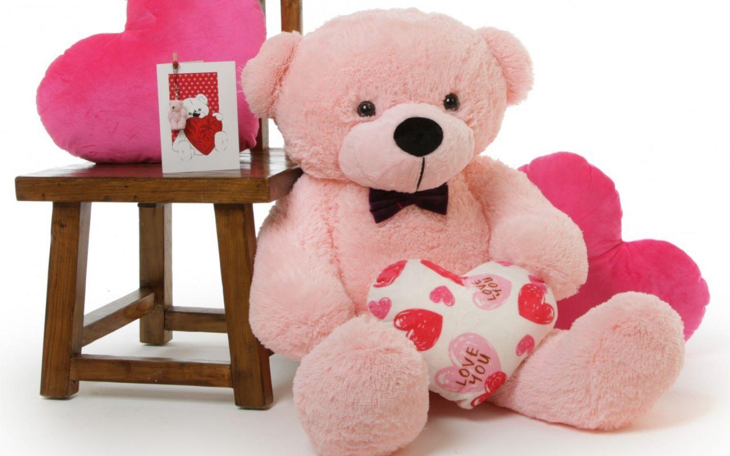 Cute Pink Teddy Bear Wallpapers For Desktop Wallpaper Cave