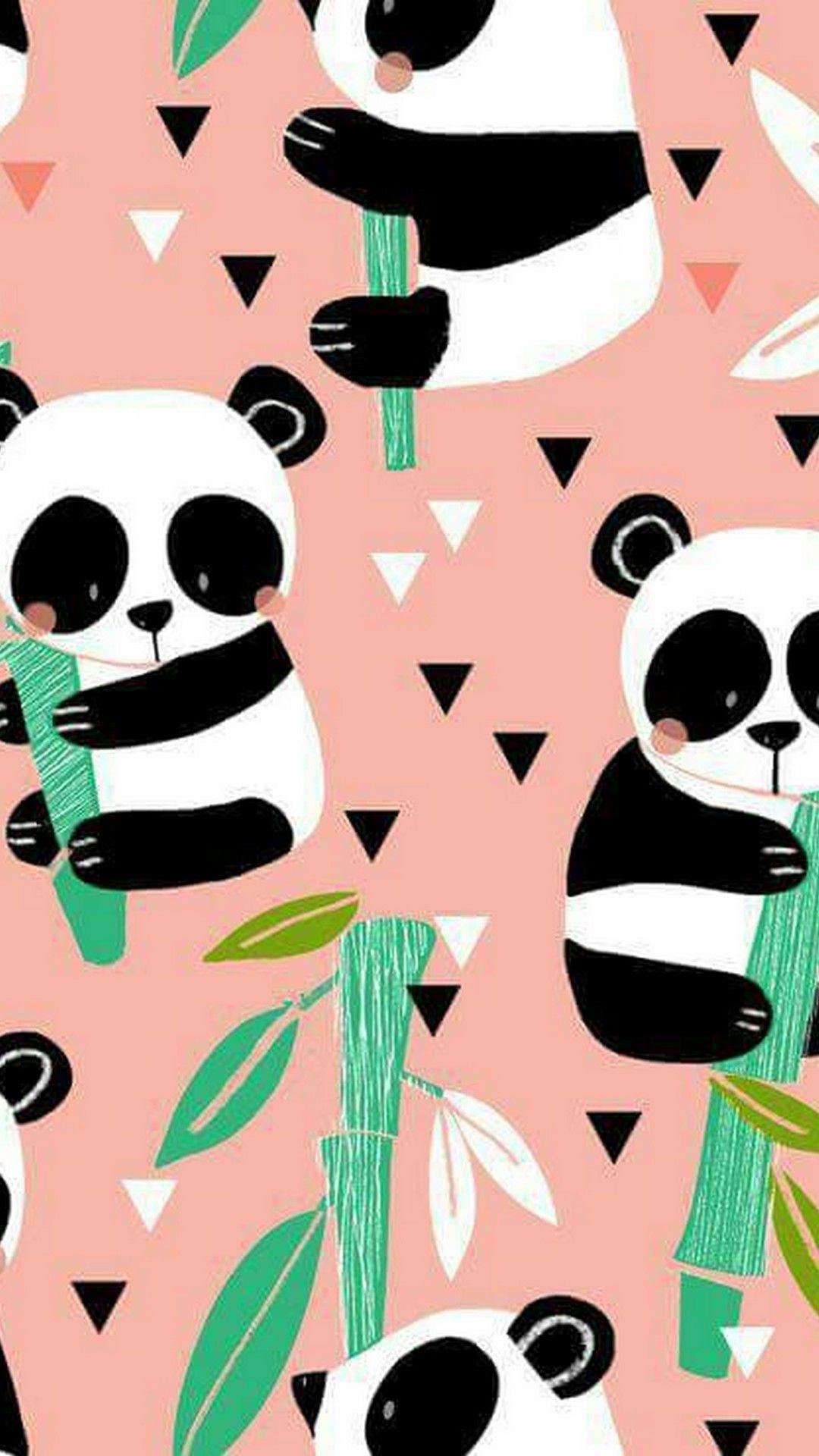 Kawaii Pink Panda Wallpapers Wallpaper Cave