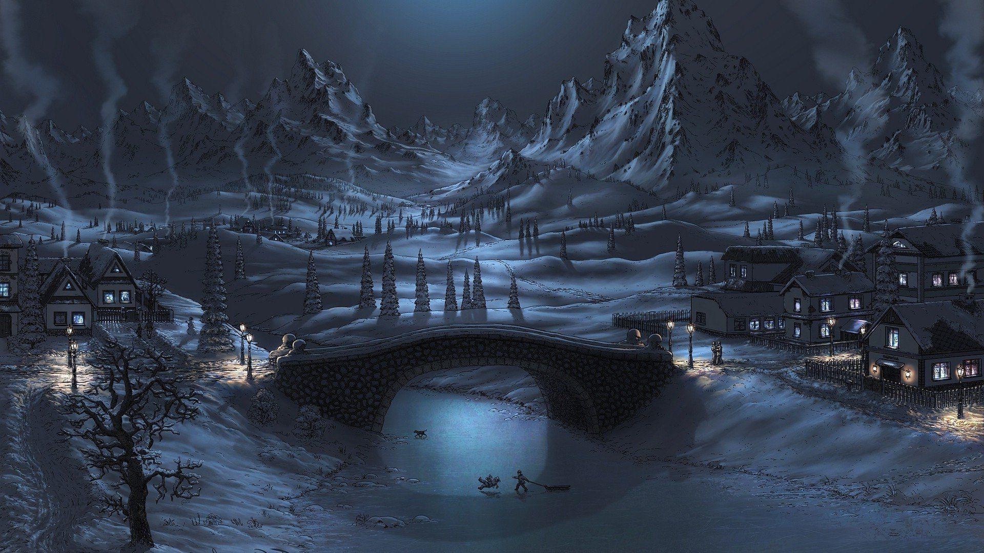 Snow Night Wallpapers HD Wallpaper Cave