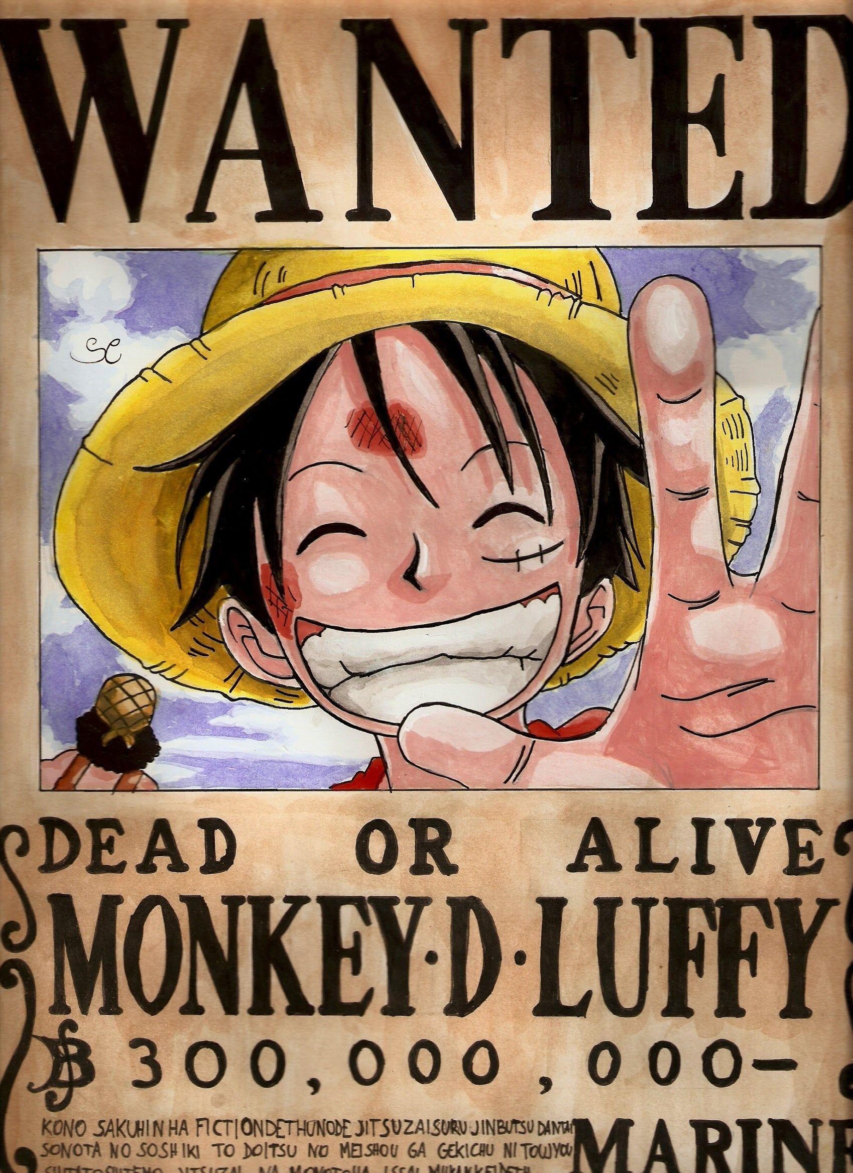 One Piece Wanted Poster Wallpapers Wallpaper Cave