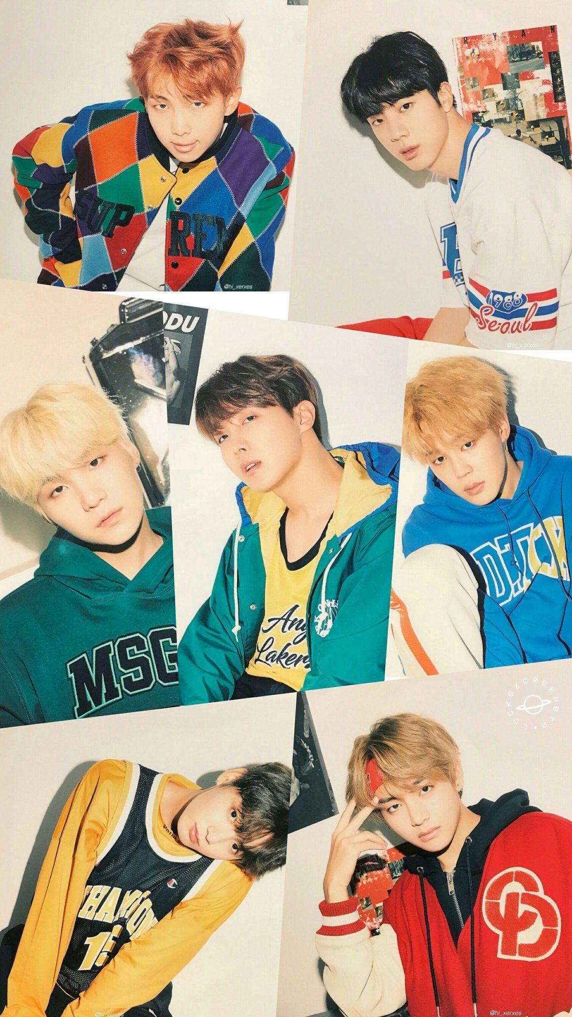 BTS Collage Desktop Wallpaper HD