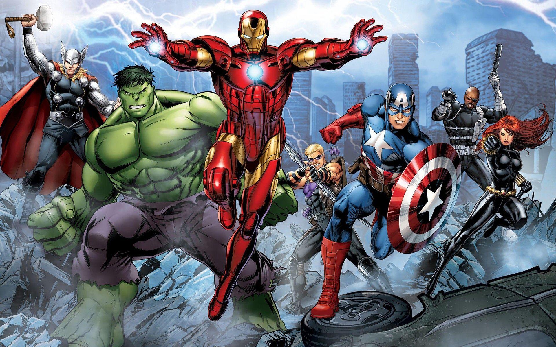 Avengers Cartoon Wallpapers Wallpaper Cave