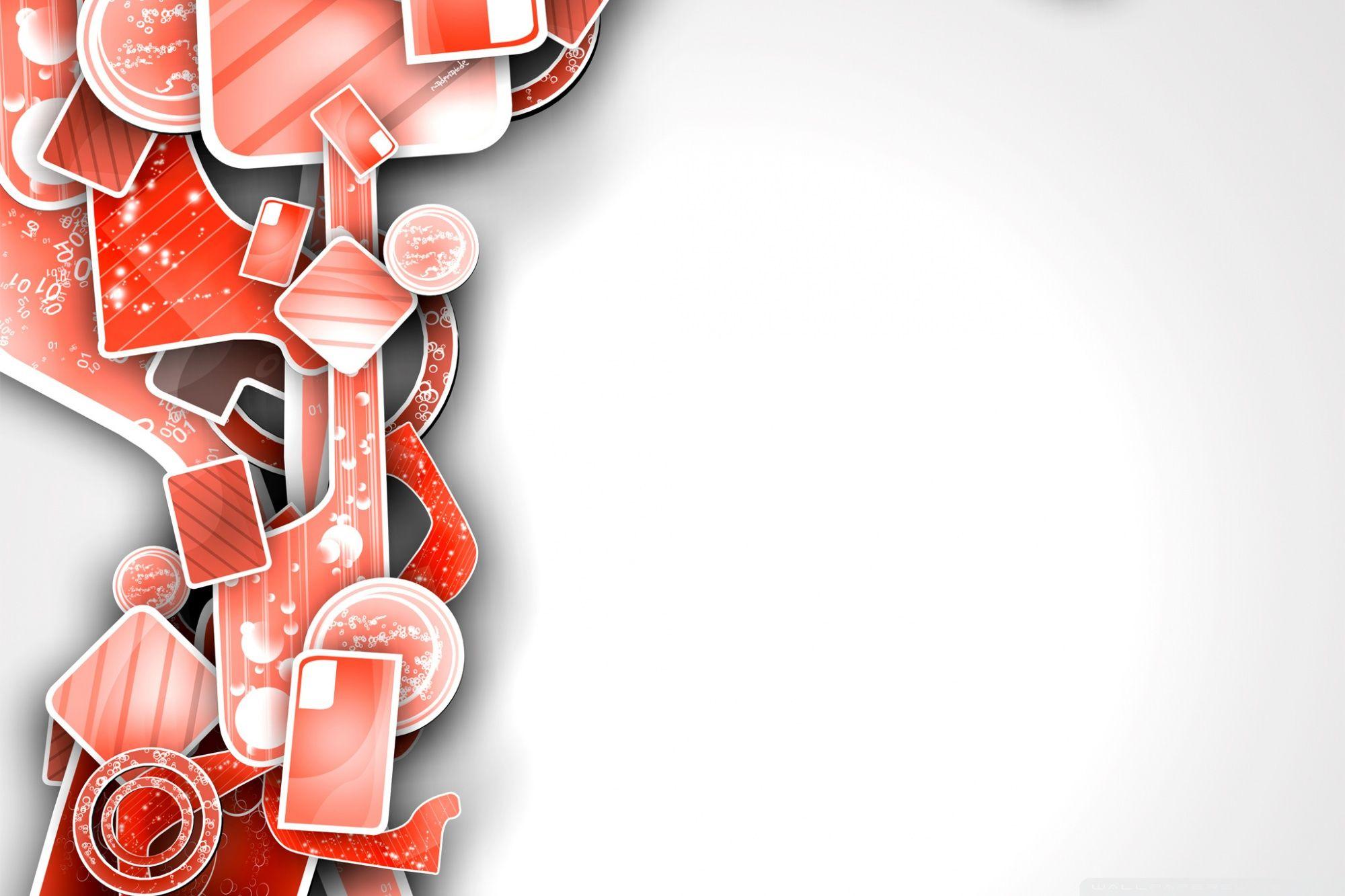 Abstract White And Red Wallpapers Wallpaper Cave