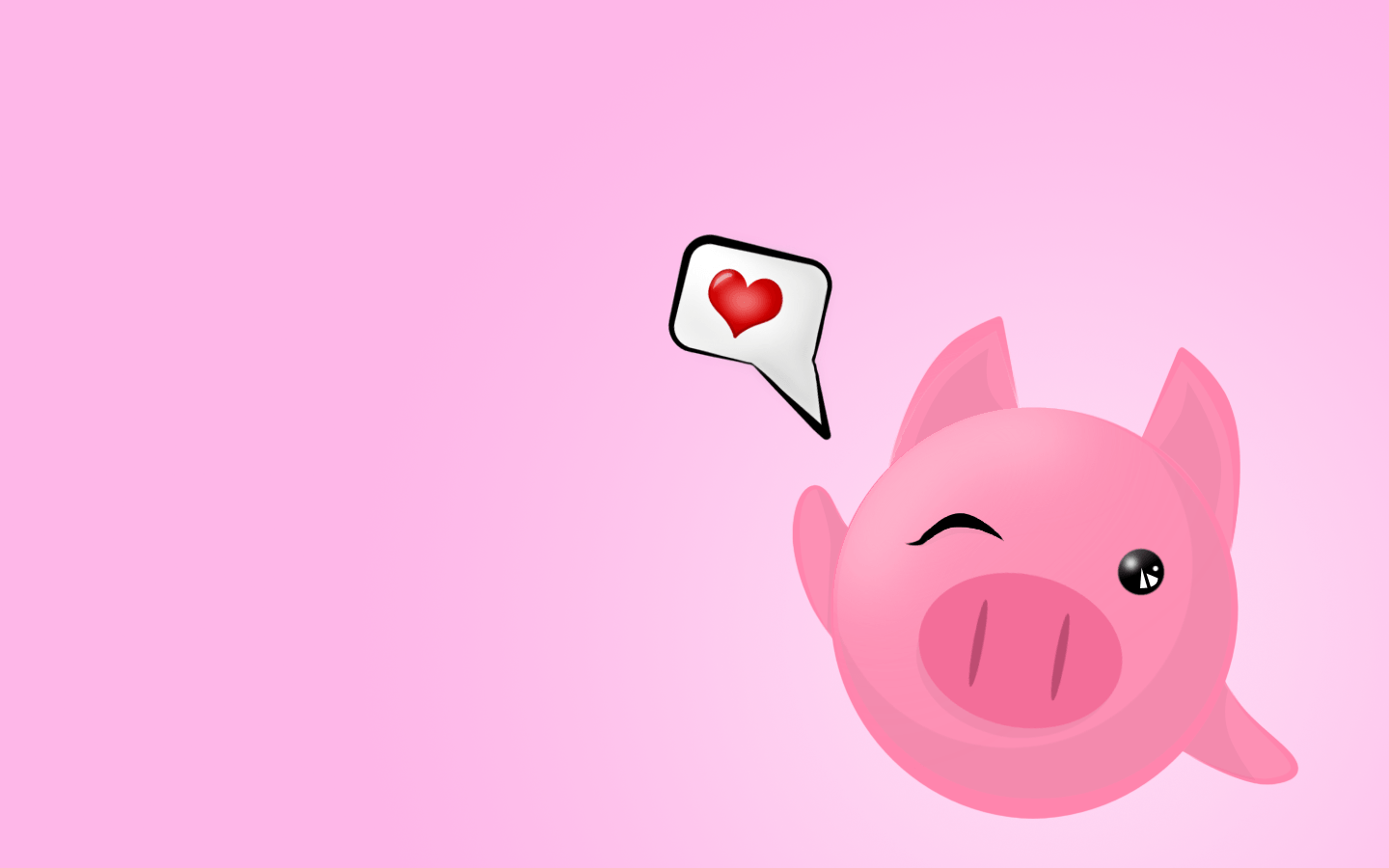 Pink Pig Wallpaper