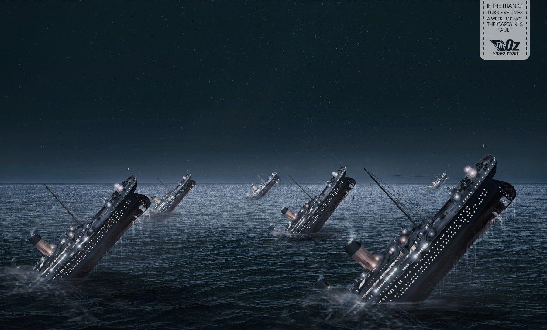 Titanic Sinking Wallpapers Wallpaper Cave