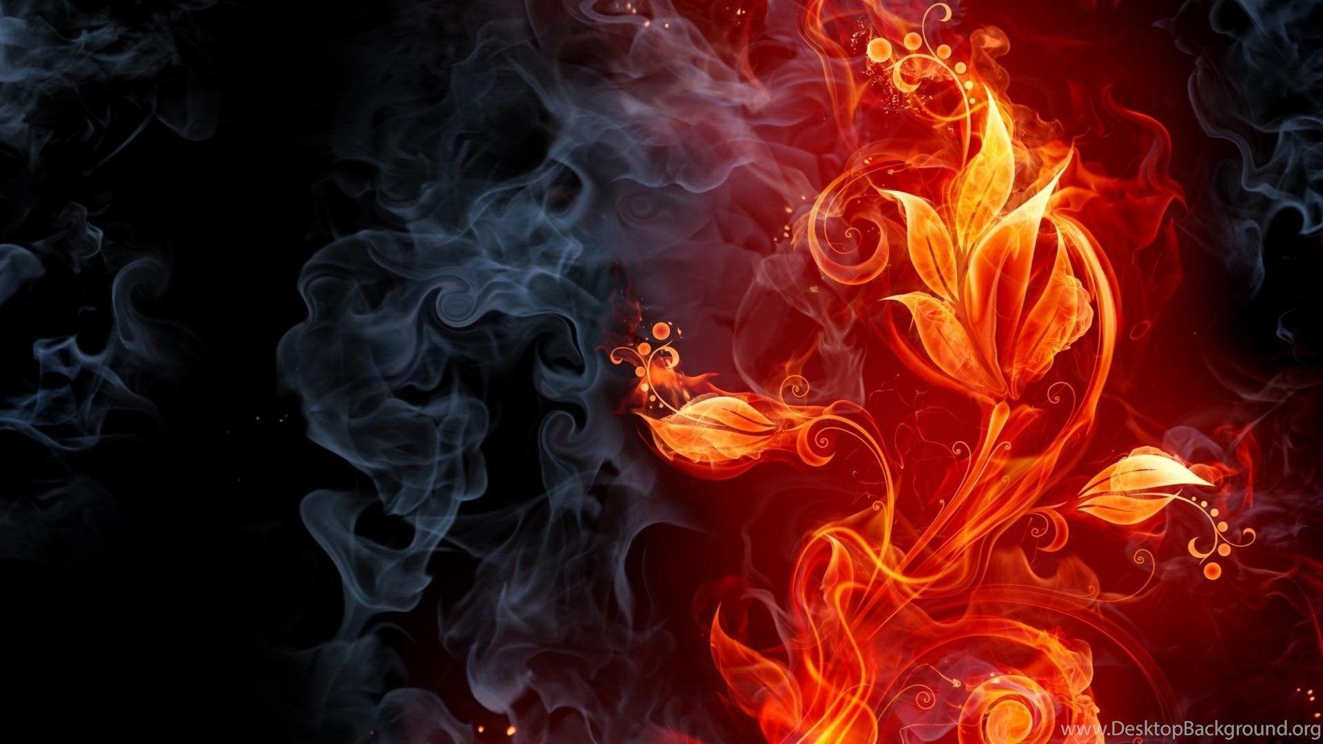 Blue And Red Fire Wallpapers Wallpaper Cave