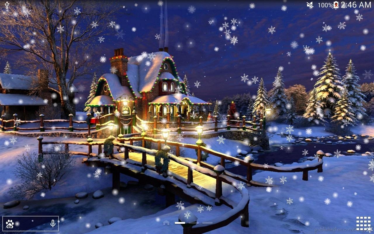 Night Snow Scenes Wallpapers Wallpaper Cave