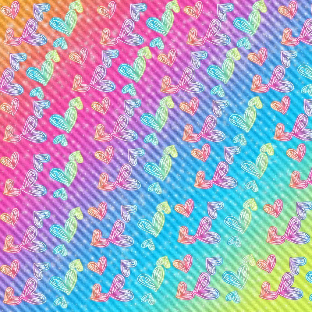 Rainbow Heart Backgrounds Wallpaper Cave