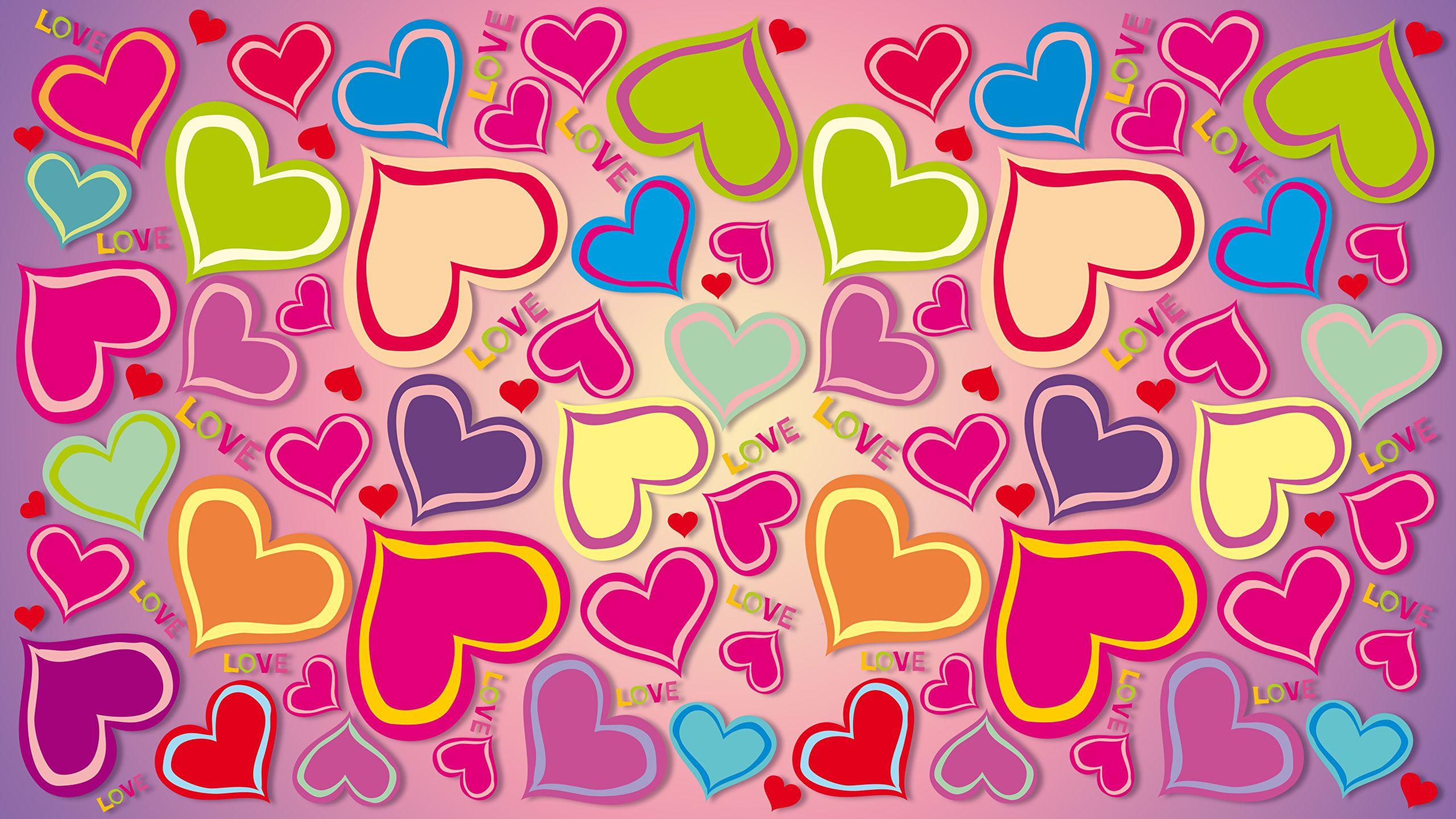 Rainbow Heart Backgrounds Wallpaper Cave