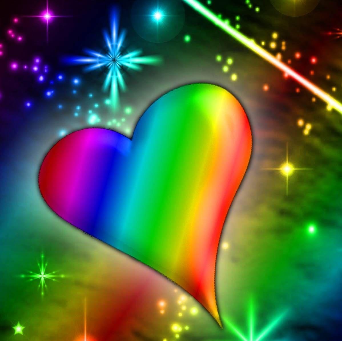 Rainbow Heart Backgrounds Wallpaper Cave