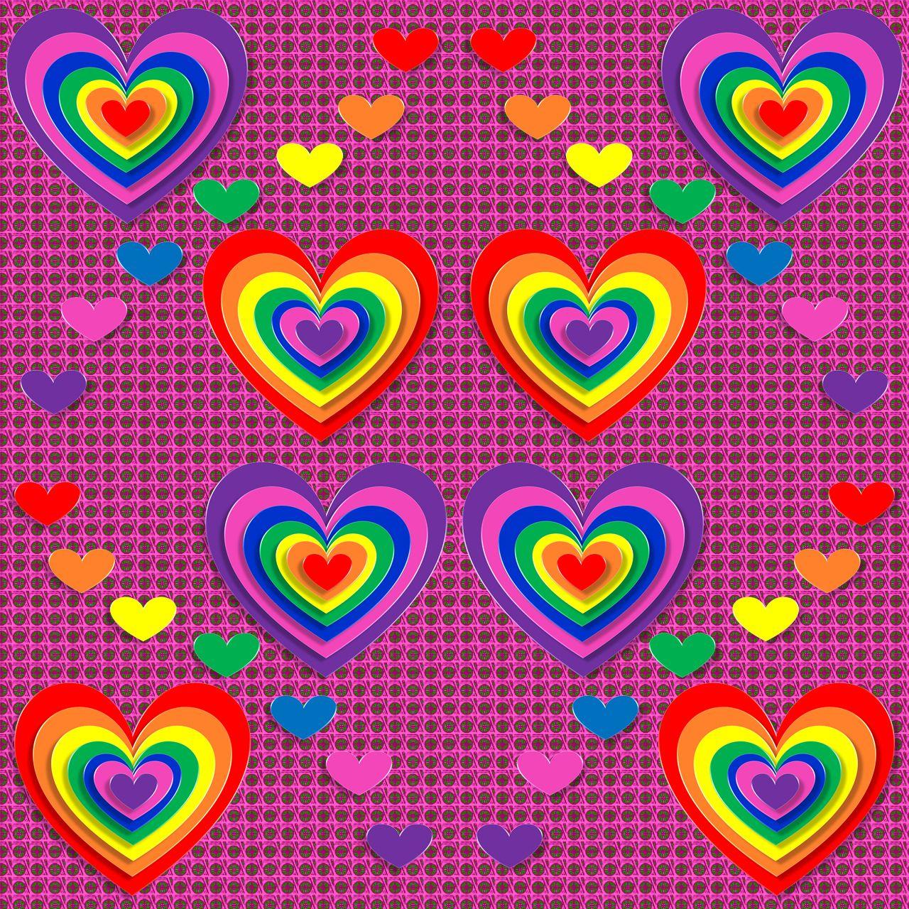 Rainbow Heart Wallpapers Wallpaper Cave