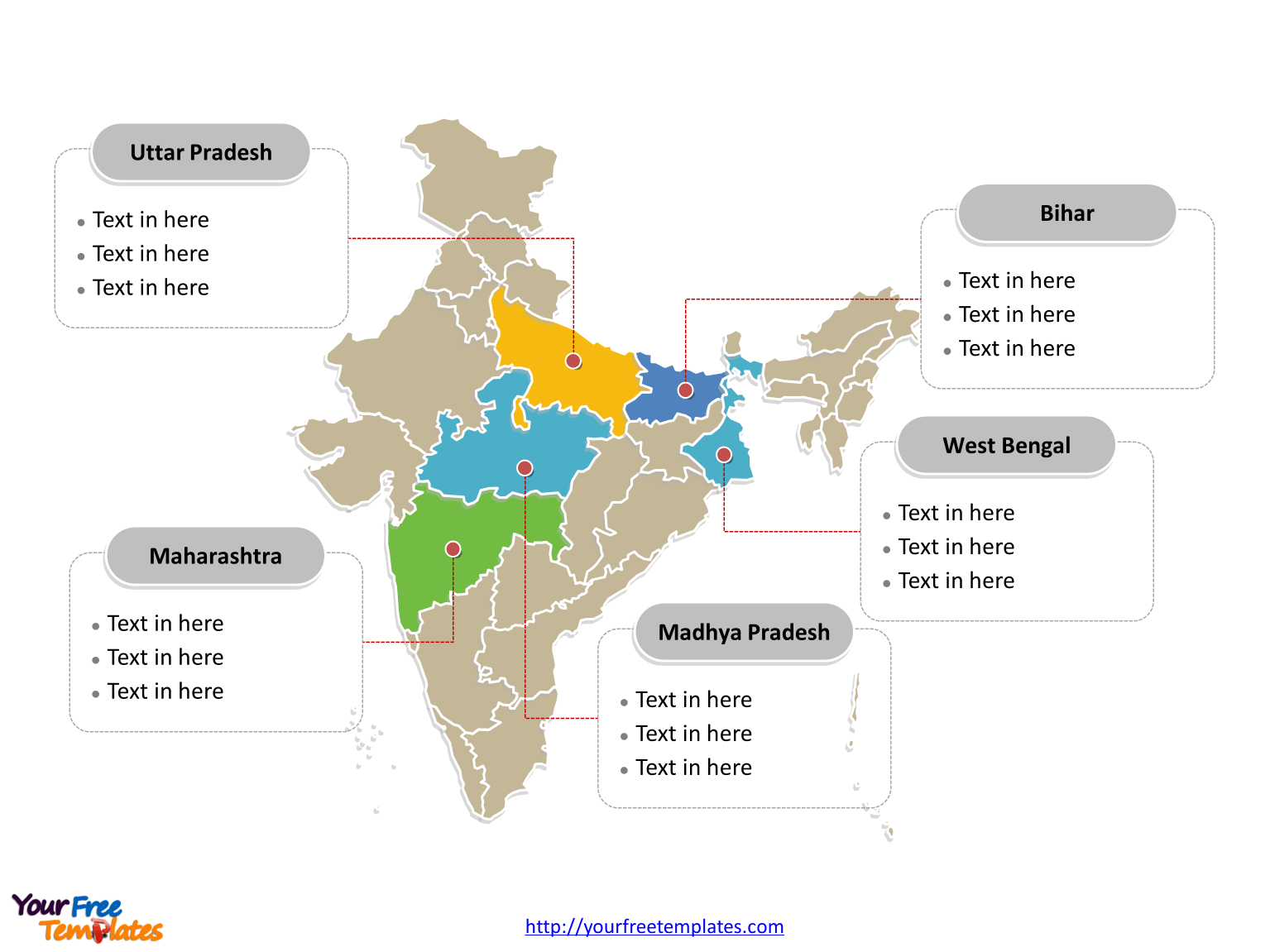 India Map With States Editable