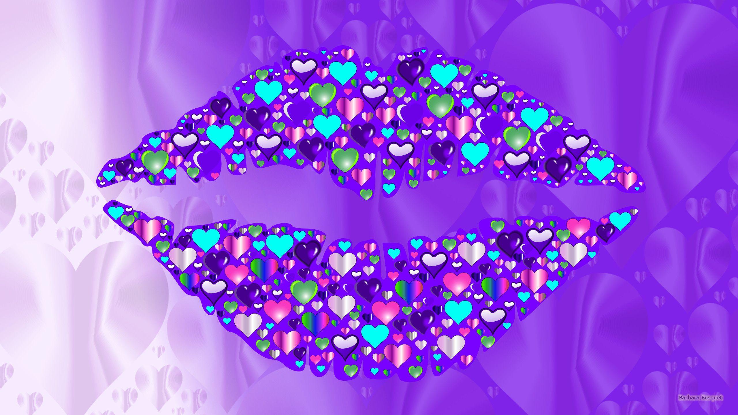 Purple Glitter Hearts Wallpapers Wallpaper Cave