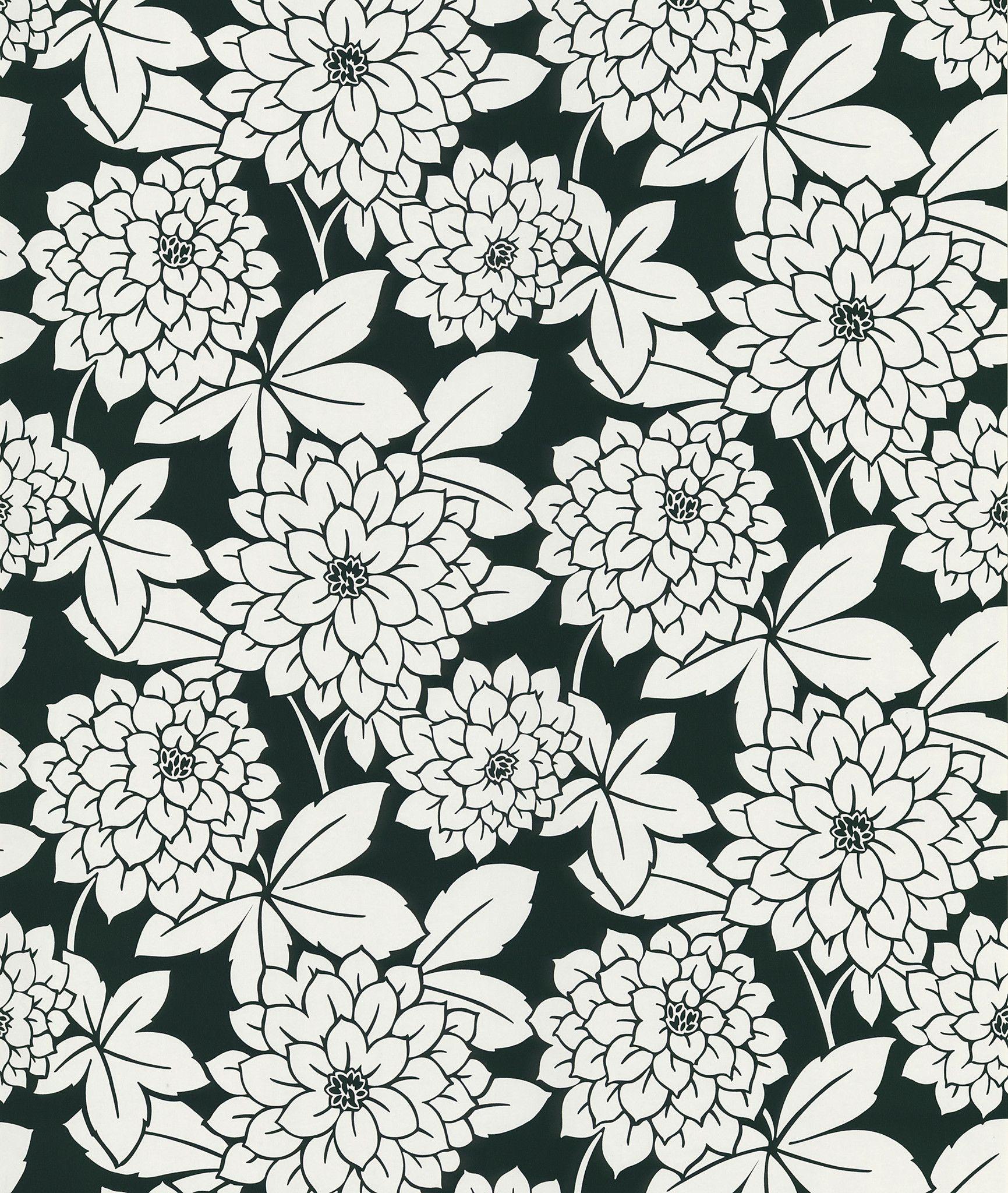 Black Floral Vintage Wallpapers Wallpaper Cave