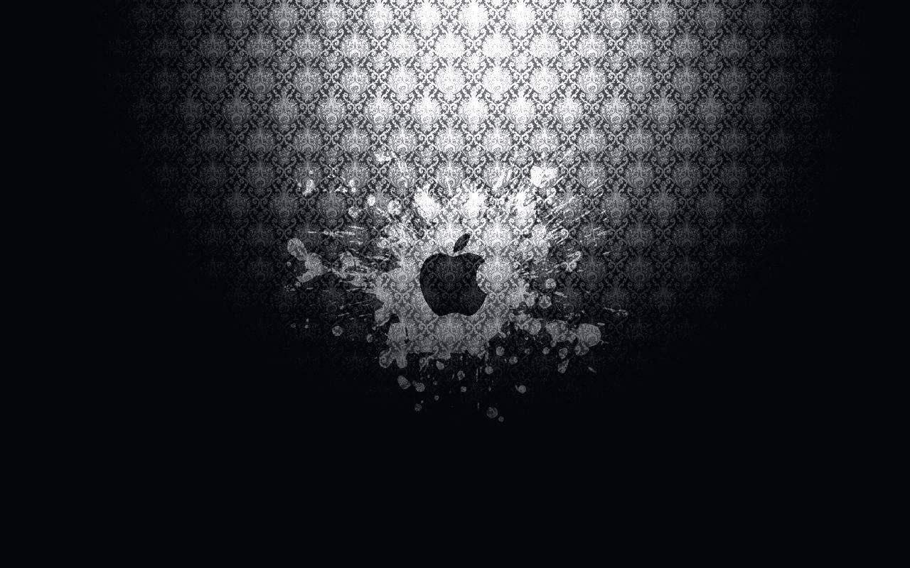 Apple Wallpapers Black And White Wallpaper Cave