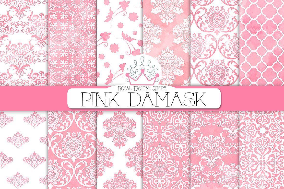 Pink Damask Backgrounds Wallpaper Cave