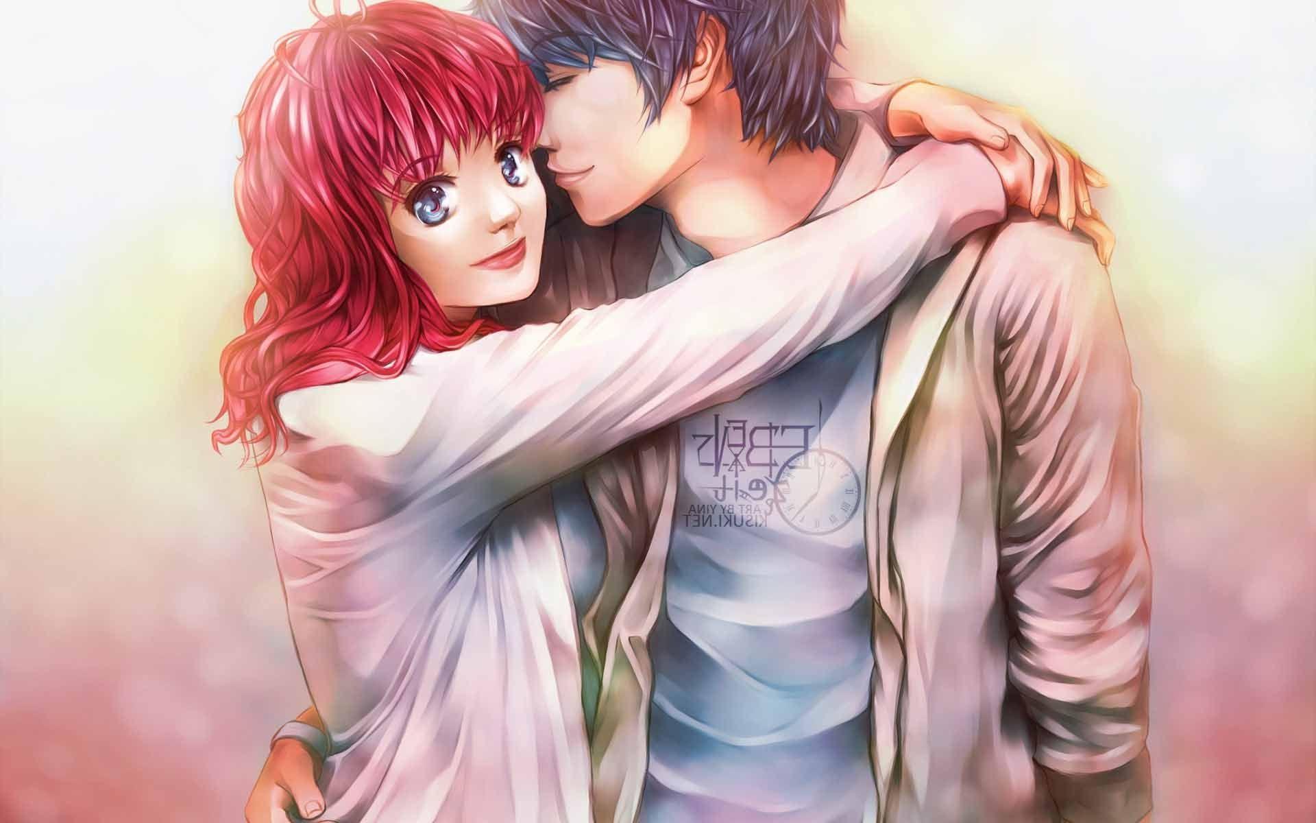 Anime Couple Hug Wallpapers Wallpaper Cave