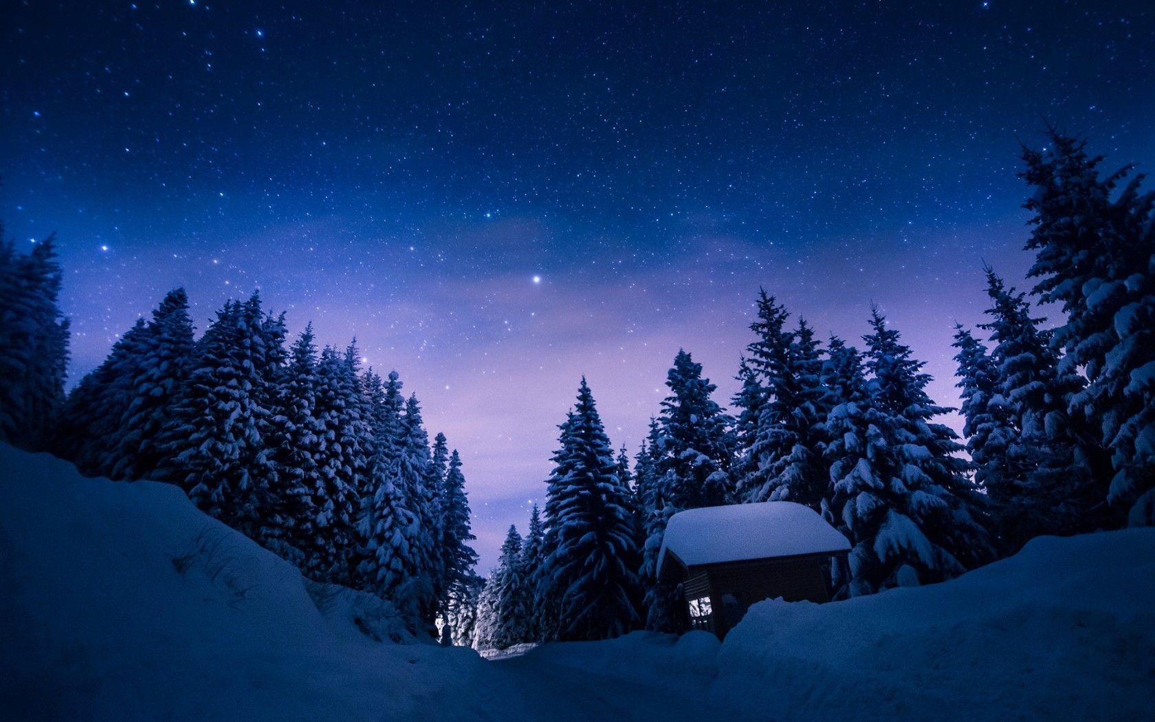 Dark Winter Night Wallpapers Wallpaper Cave