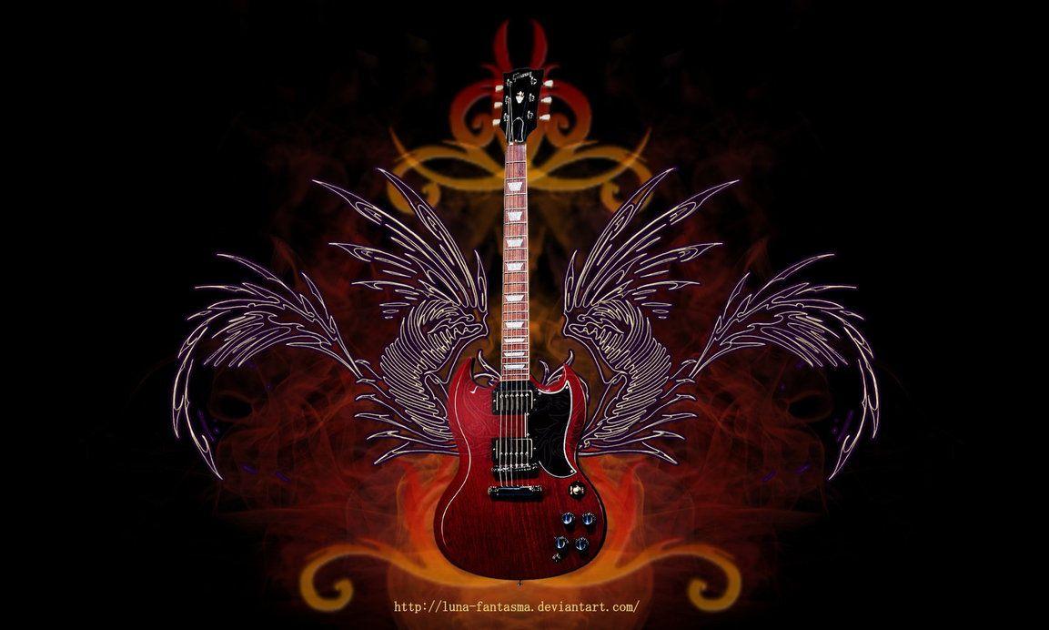 Guitar Red Wallpapers Wallpaper Cave