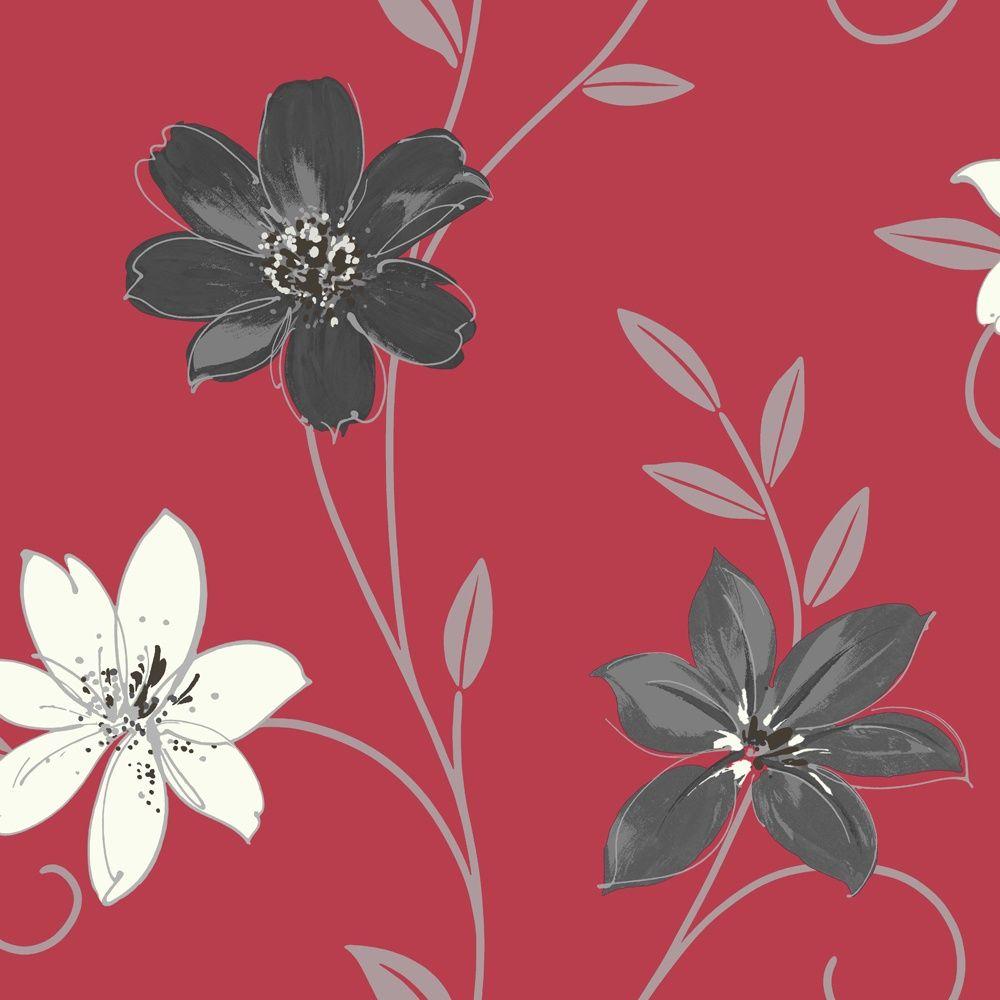 Pink And Black Floral Wallpapers Wallpaper Cave