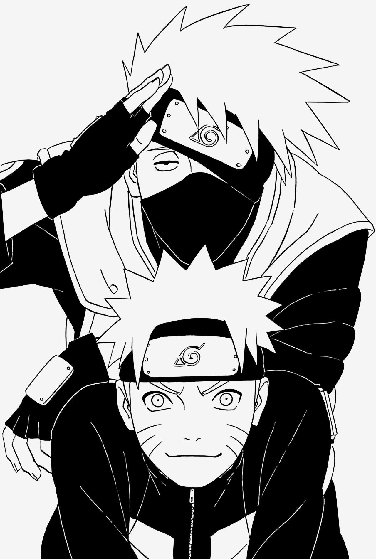 Kakashi Wallpaper White Wallpaper Drawing Illustration Anime Boys