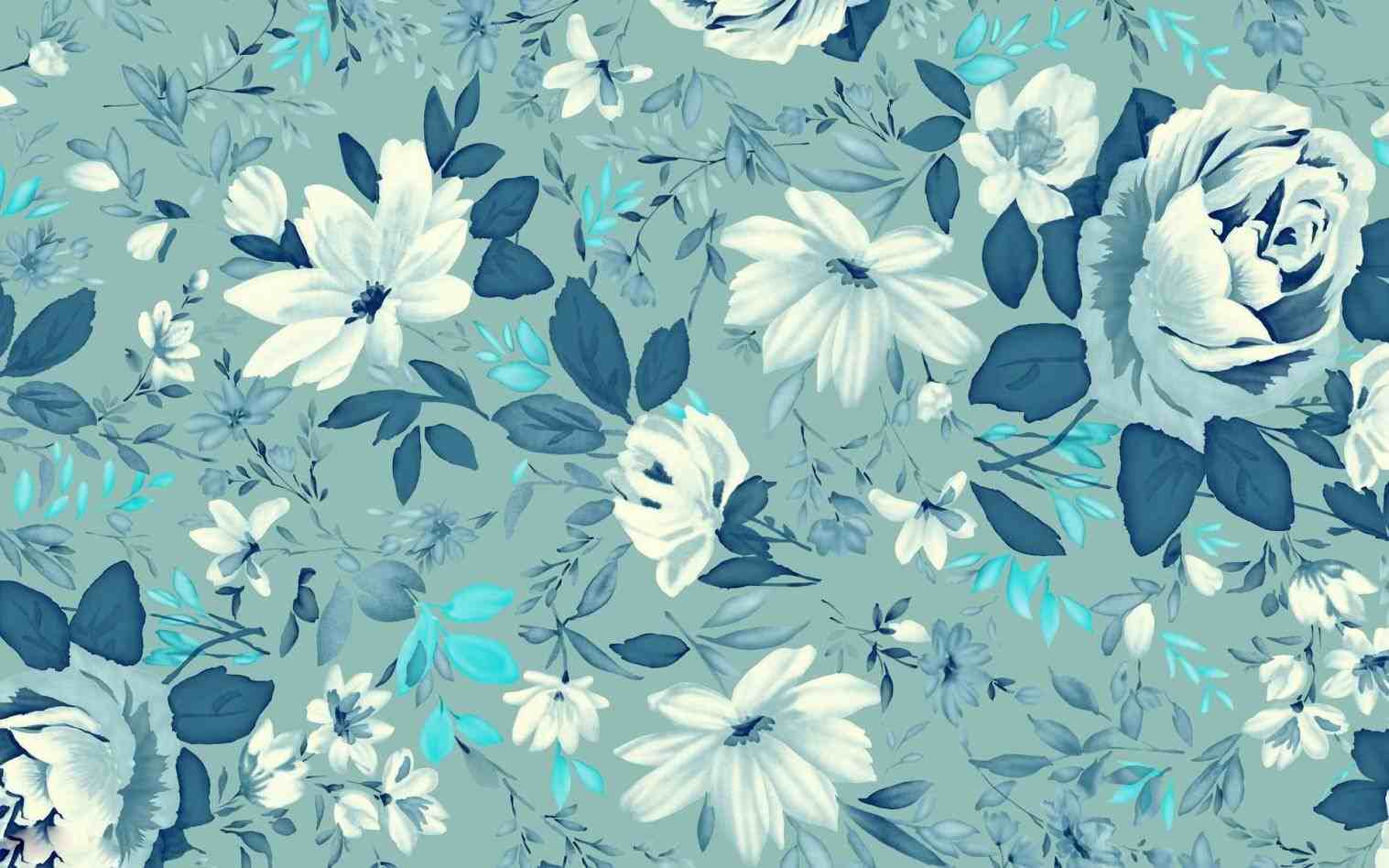 Vintage Blue Floral Backgrounds Wallpaper Cave