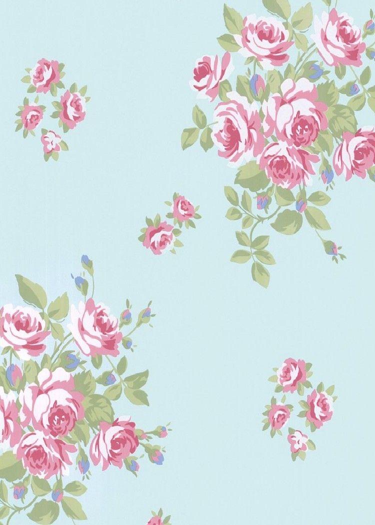 Vintage Blue Floral Backgrounds Wallpaper Cave