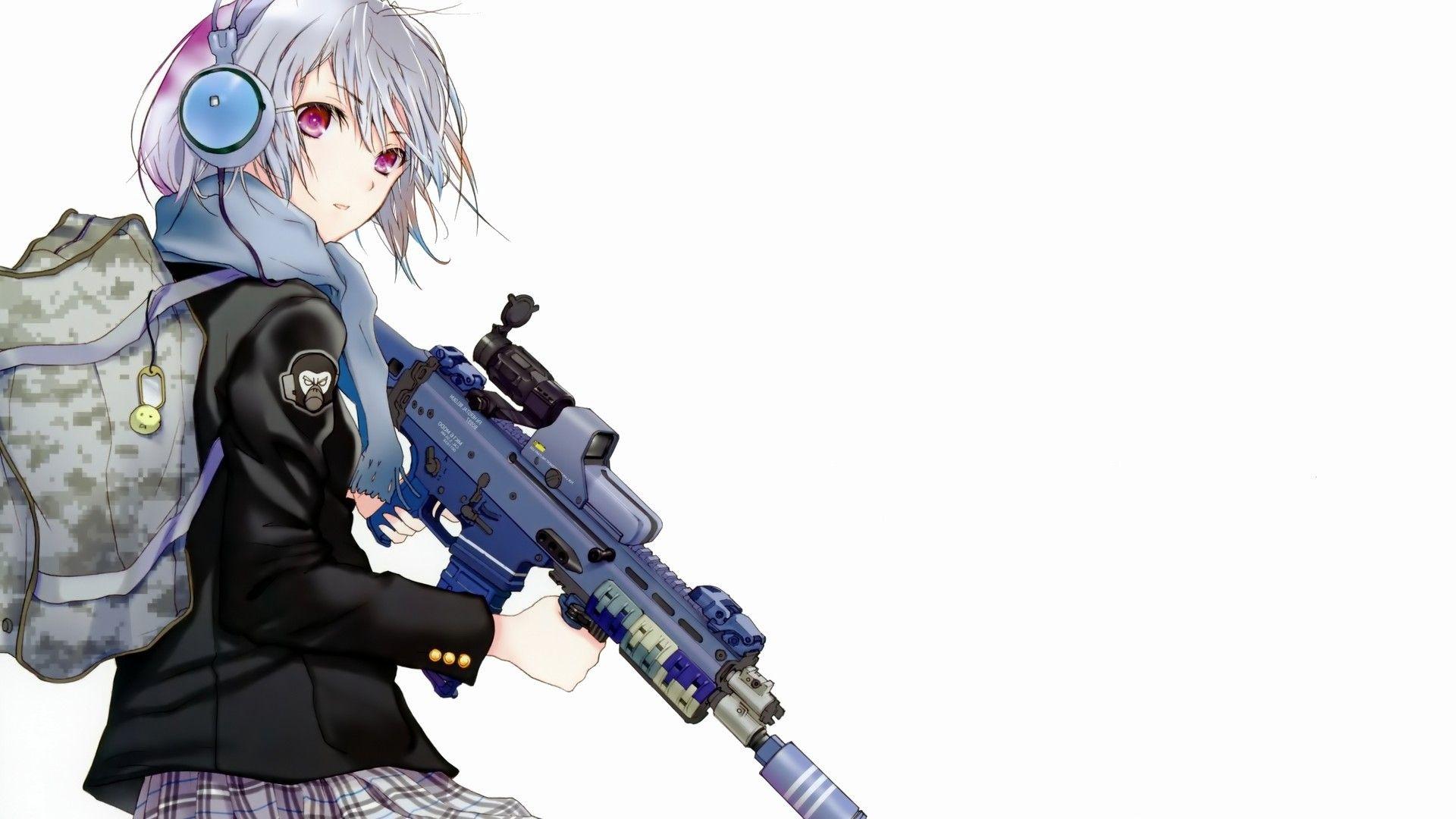 Anime Girls With Gun HD Wallpapers Wallpaper Cave