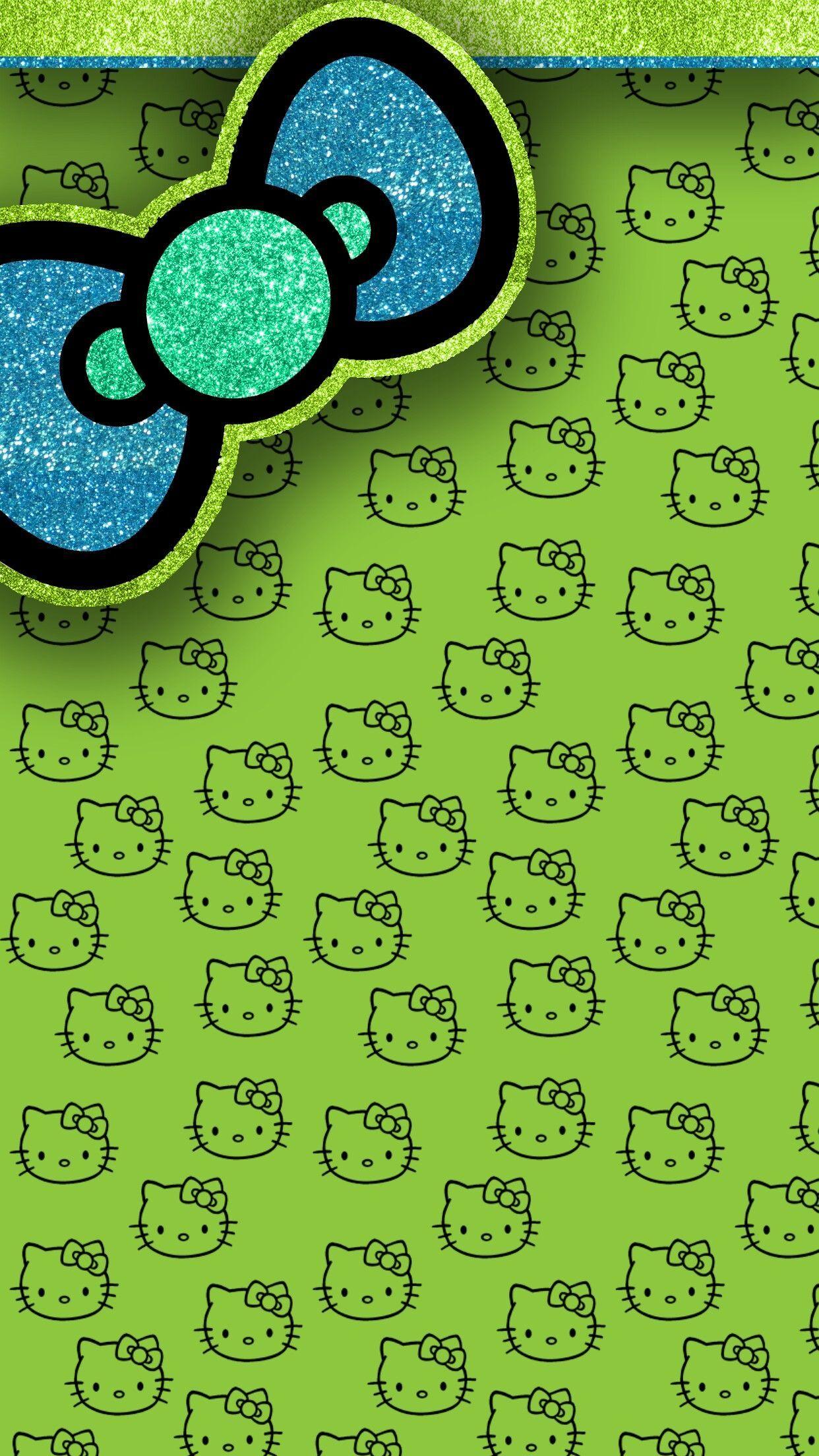 Hello Kitty Wallpaper Green