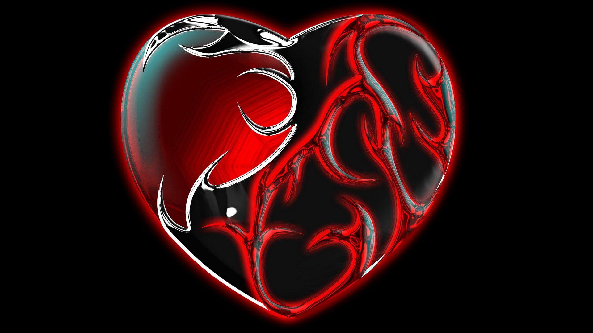 Red And Black Heart Wallpapers Wallpaper Cave