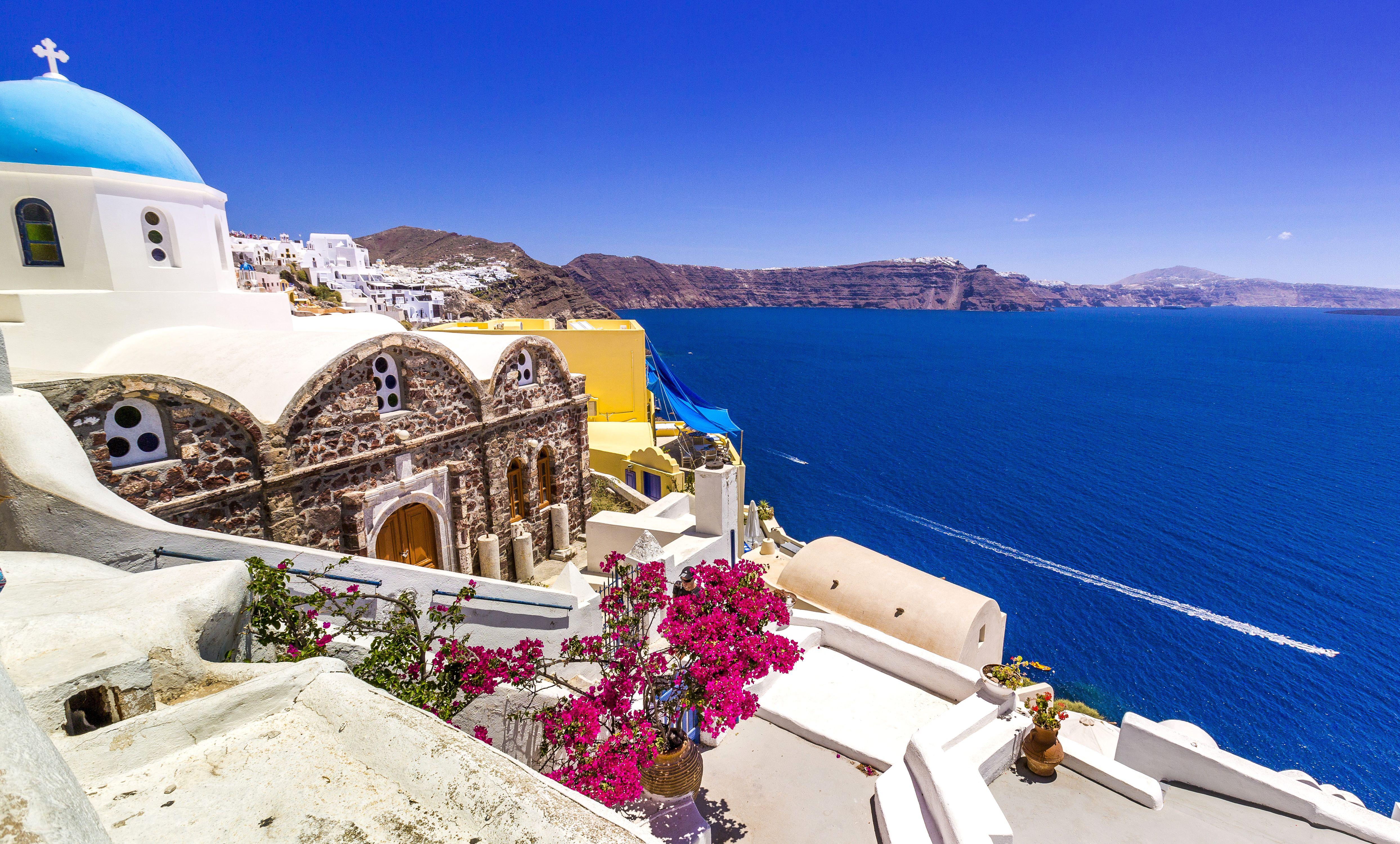 Santorini Greece Backgrounds Wallpaper Cave