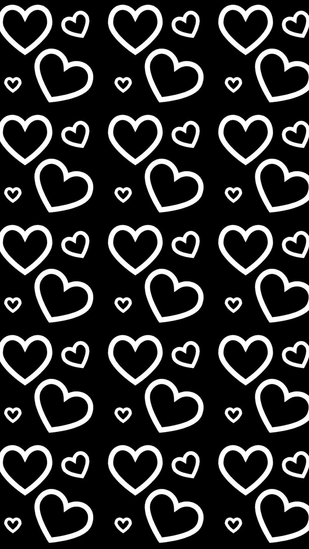 Hearts Black And White Backgrounds Wallpaper Cave
