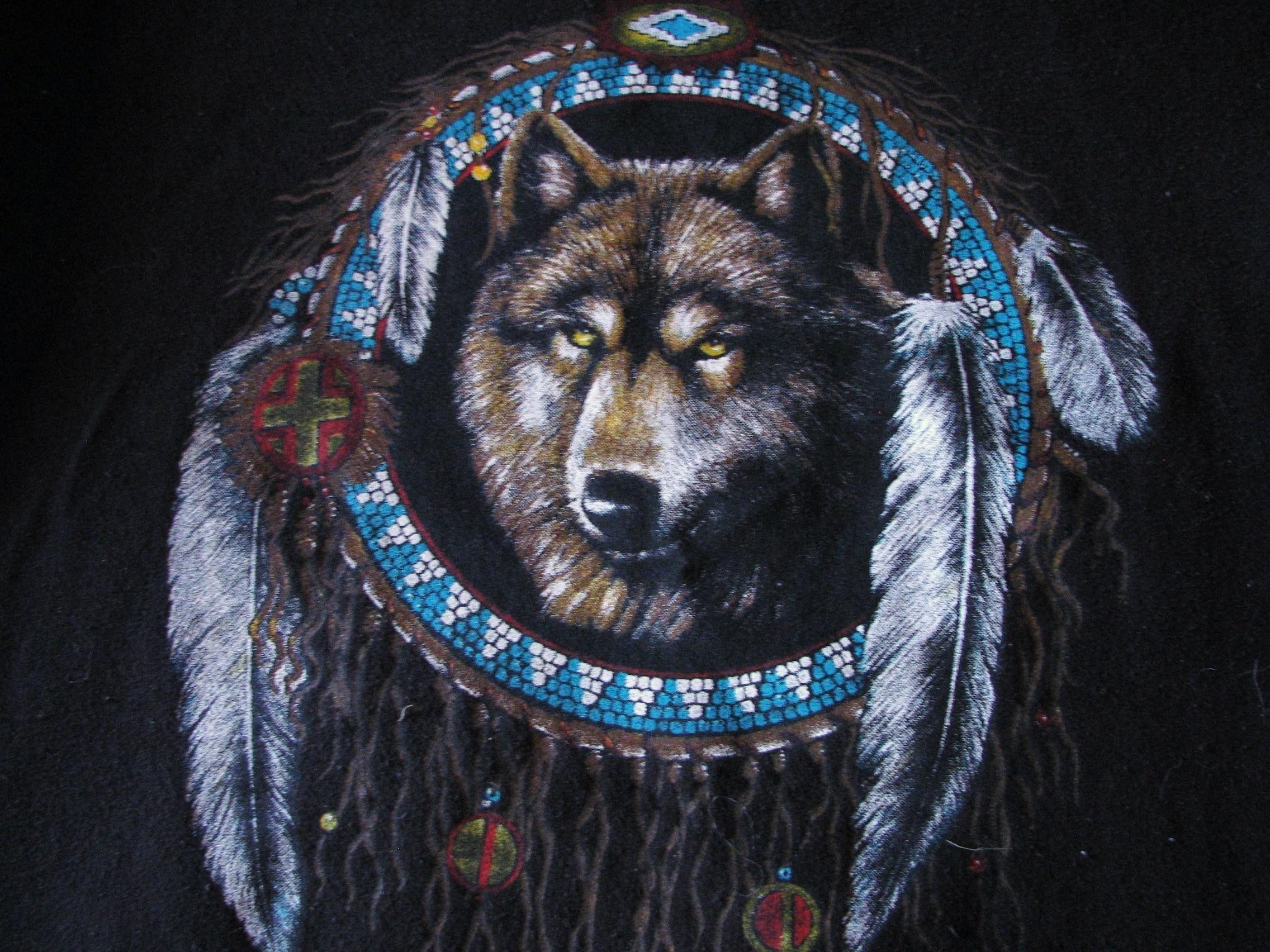Native American Wolf Backgrounds Wallpaper Cave