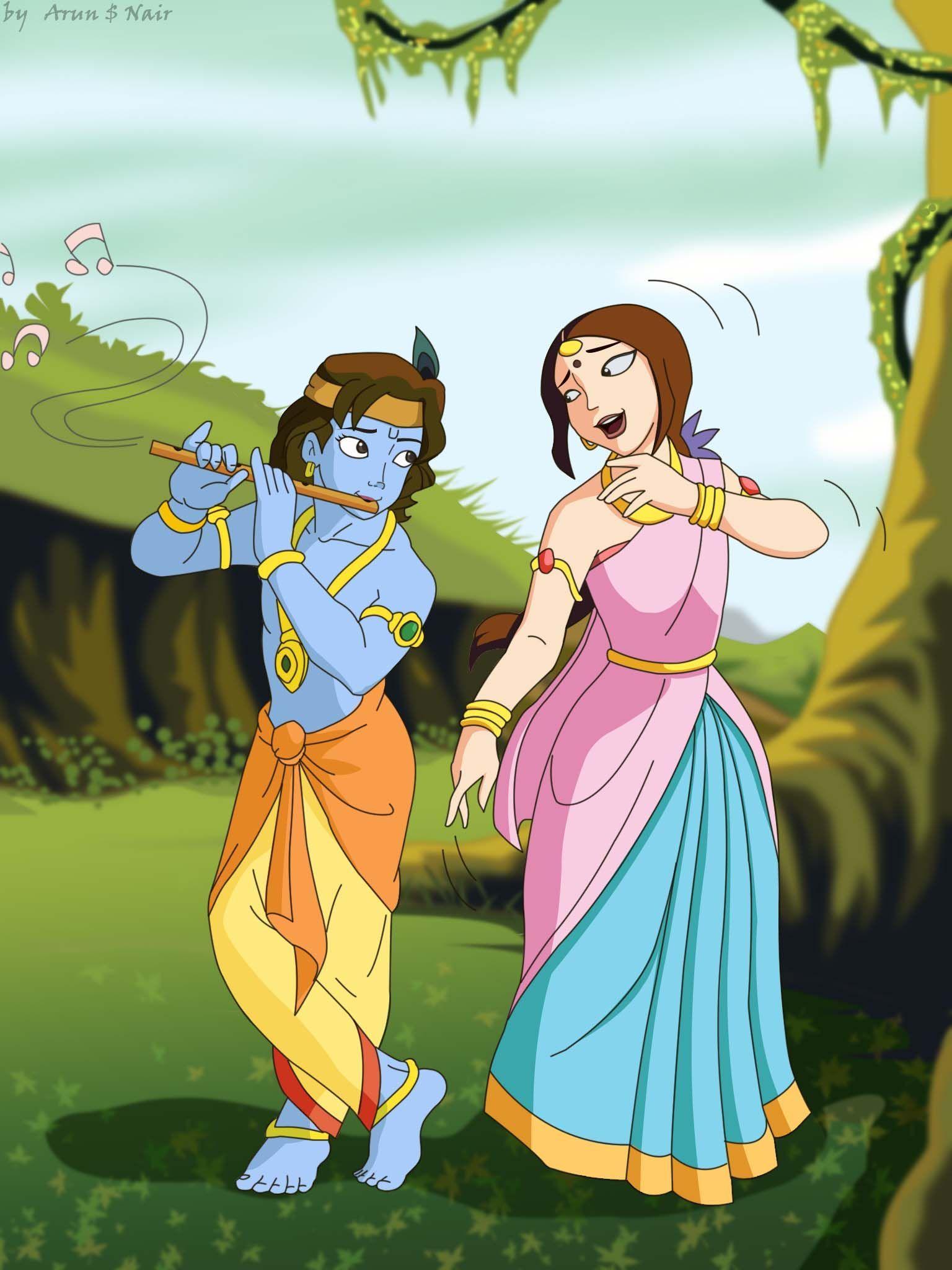 Hd Anime Wallpapers Of Krishna In Cartoon Wallpaper Cave