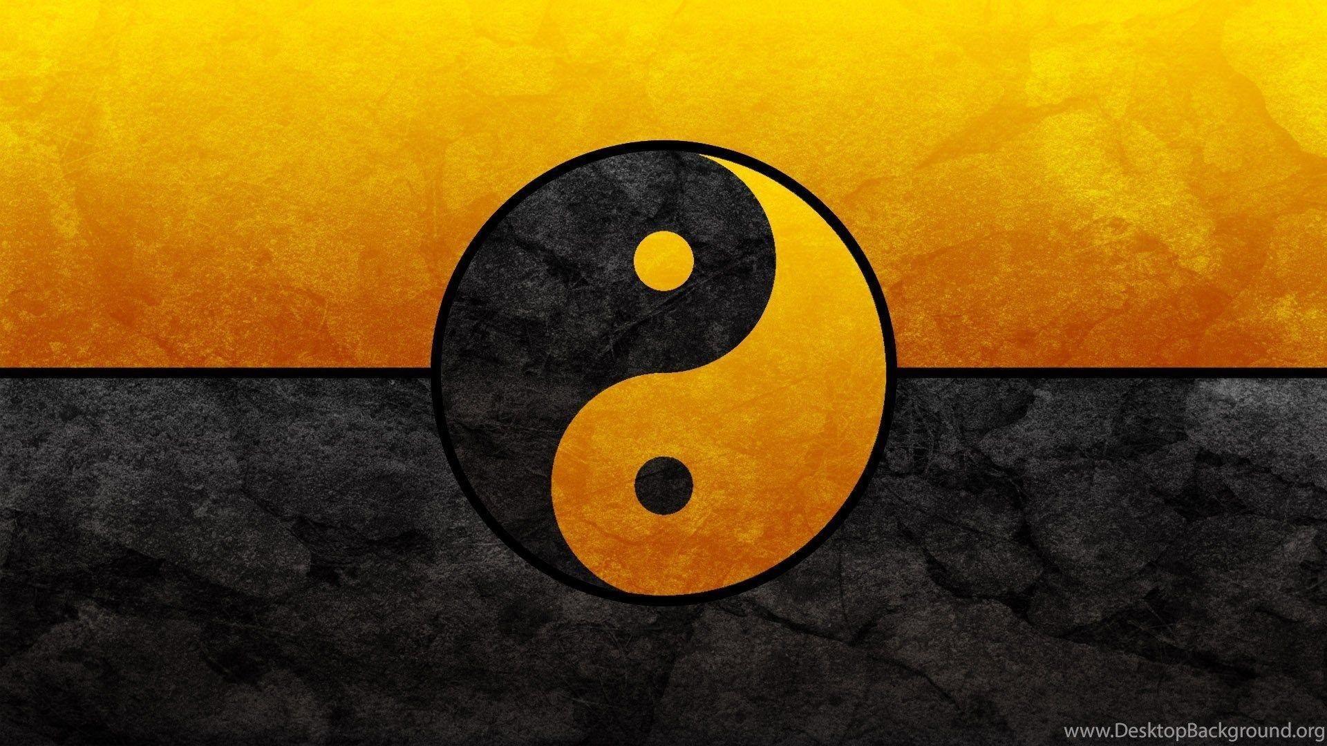 Black And Gold Yin And Yang Wallpapers Wallpaper Cave