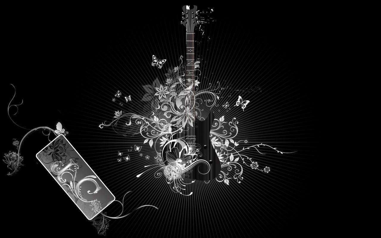 Wallpapers Black Guitar Wallpaper Cave