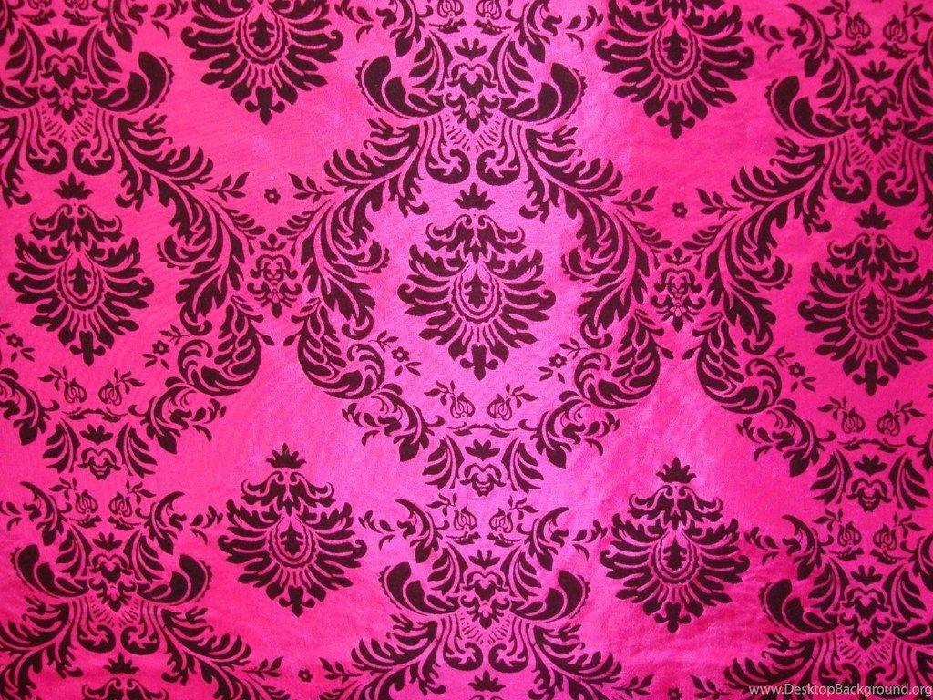 Pink And Black Damask Wallpapers Wallpaper Cave
