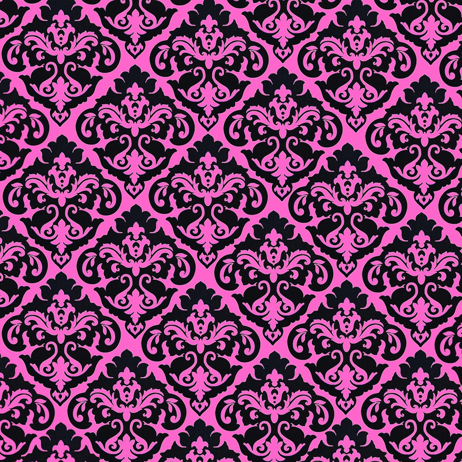 Pink And Black Damask Wallpapers Wallpaper Cave
