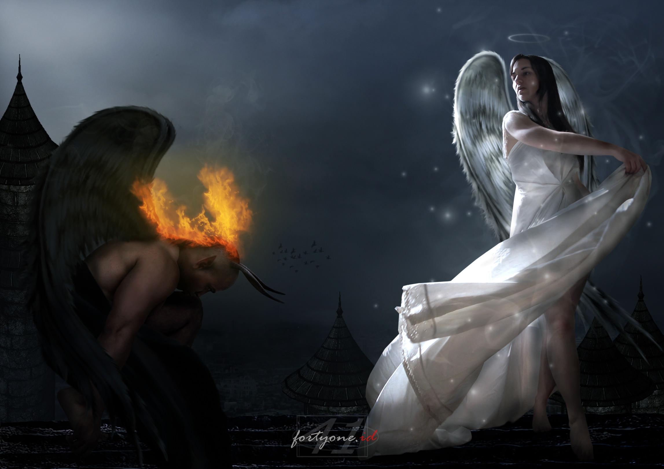 Angel And Demon Wallpapers Wallpaper Cave