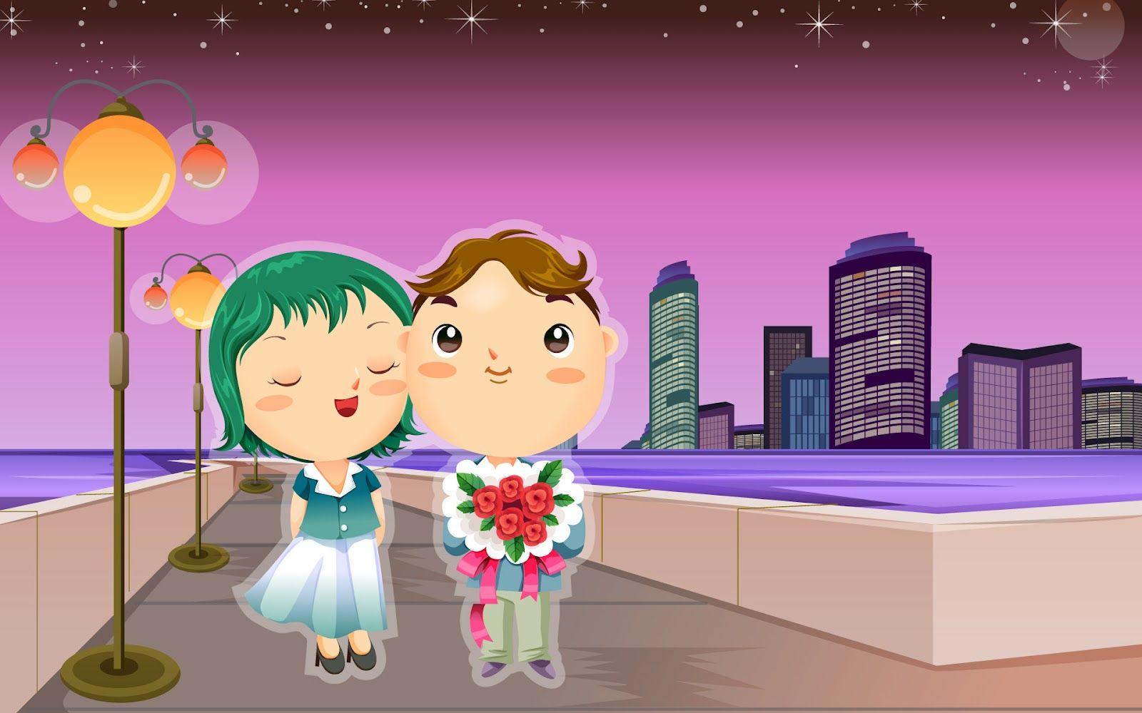 Romantic Cartoon Love HD Wallpapers Wallpaper Cave