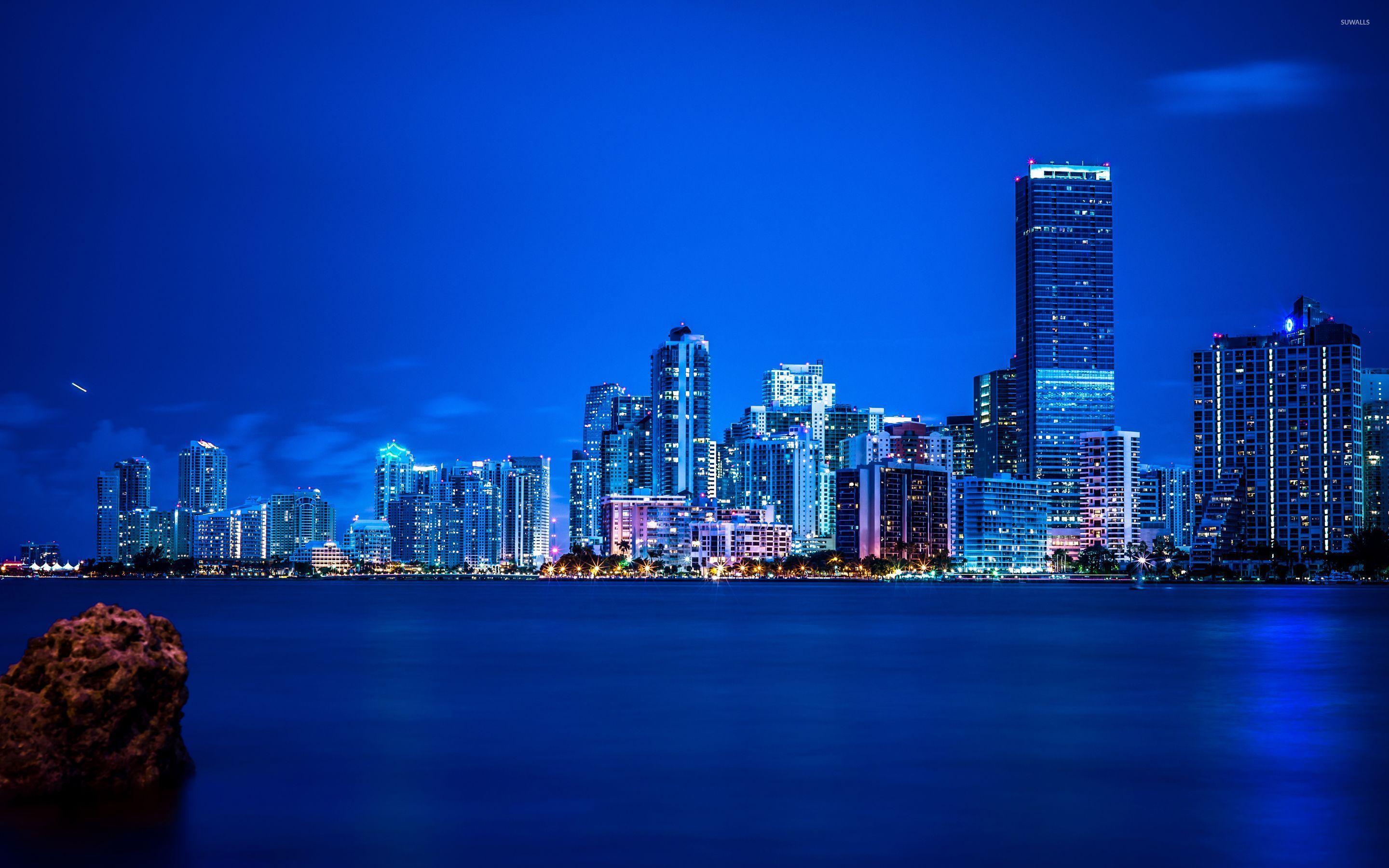 Miami Night Desktop Wallpapers Wallpaper Cave