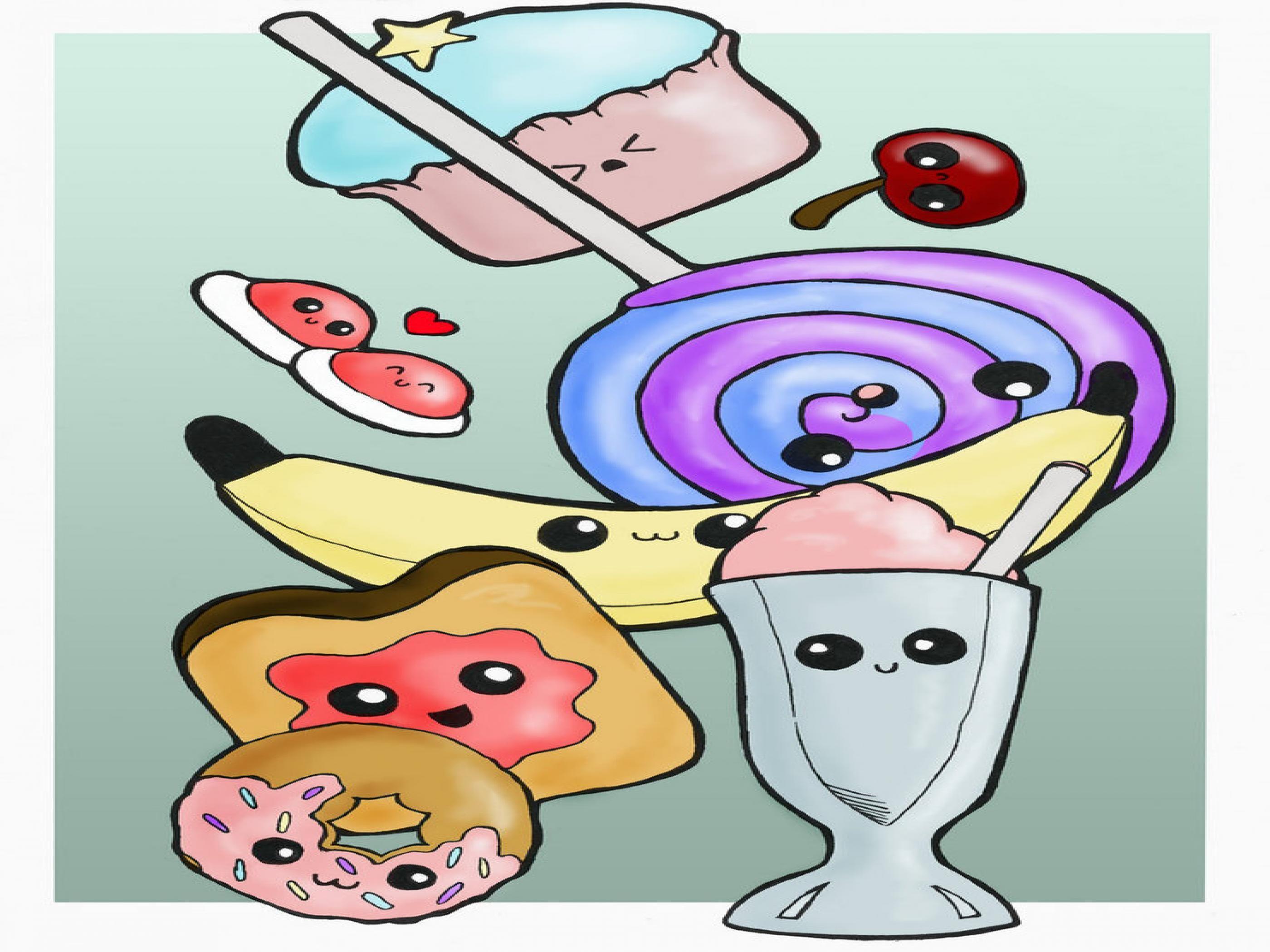 Cartoon Food Wallpapers Wallpaper Cave