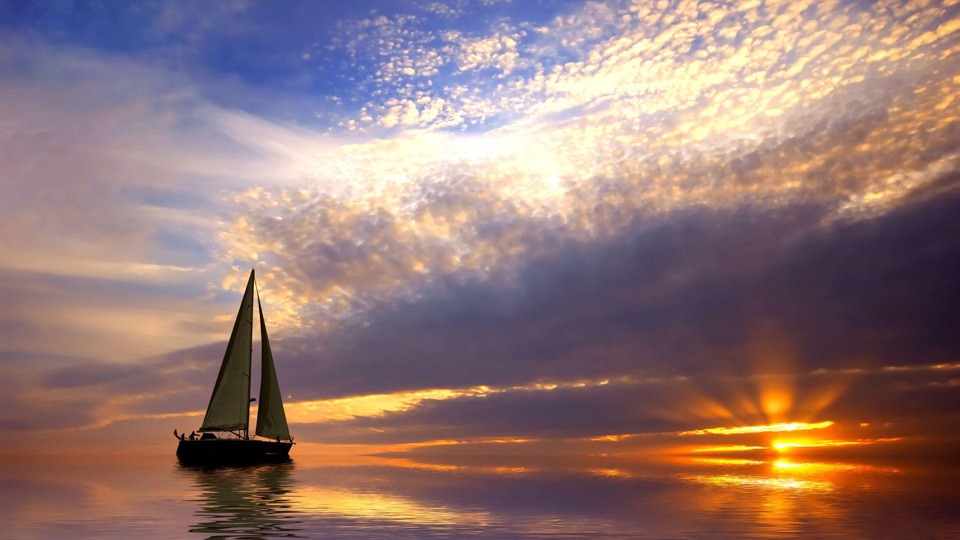 Sunset Sailing Wallpapers Wallpaper Cave